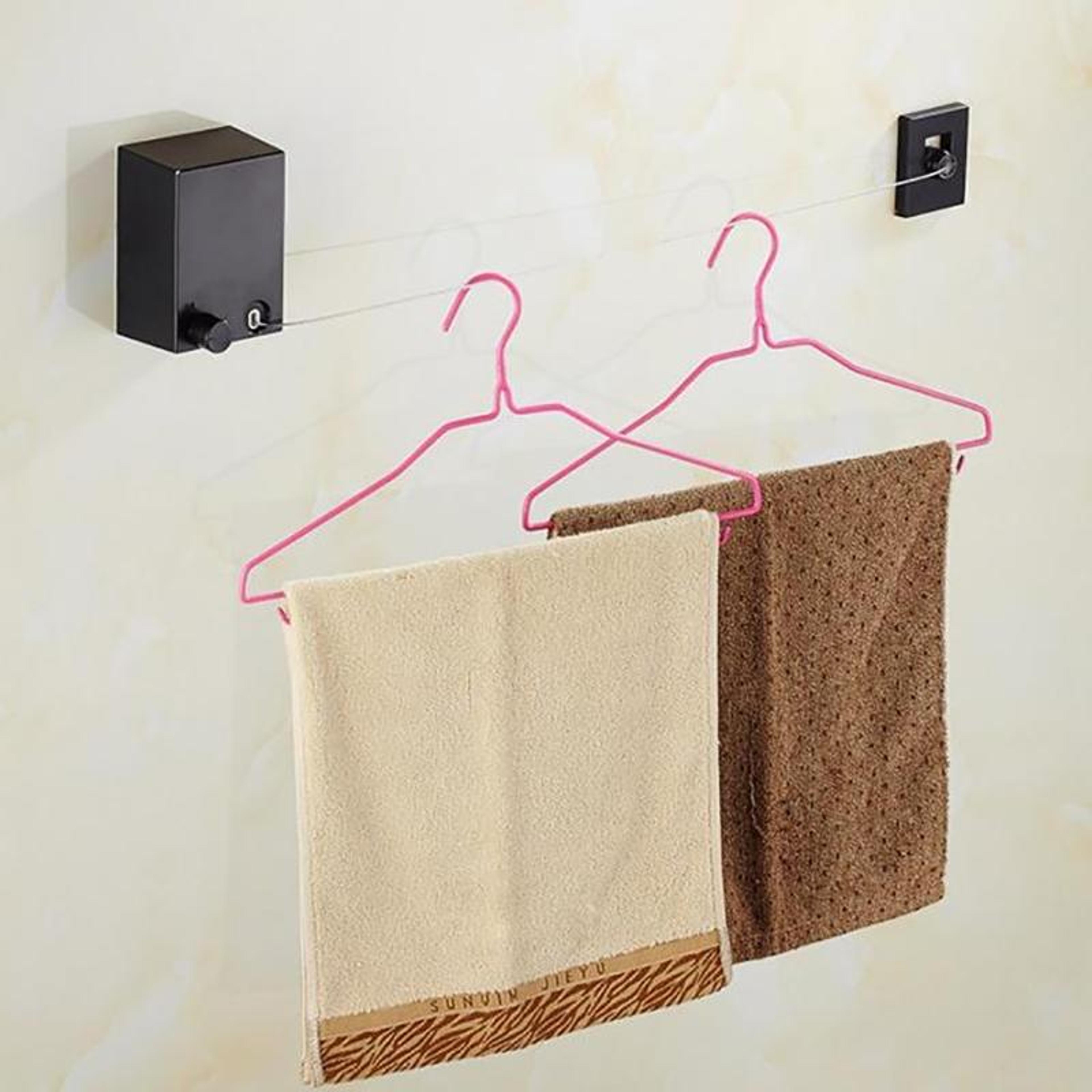 Invisible Retractable Clothesline Wall Mounted Laundry Drying Rack For Indoor Outdoor Balcony Bathr 4
