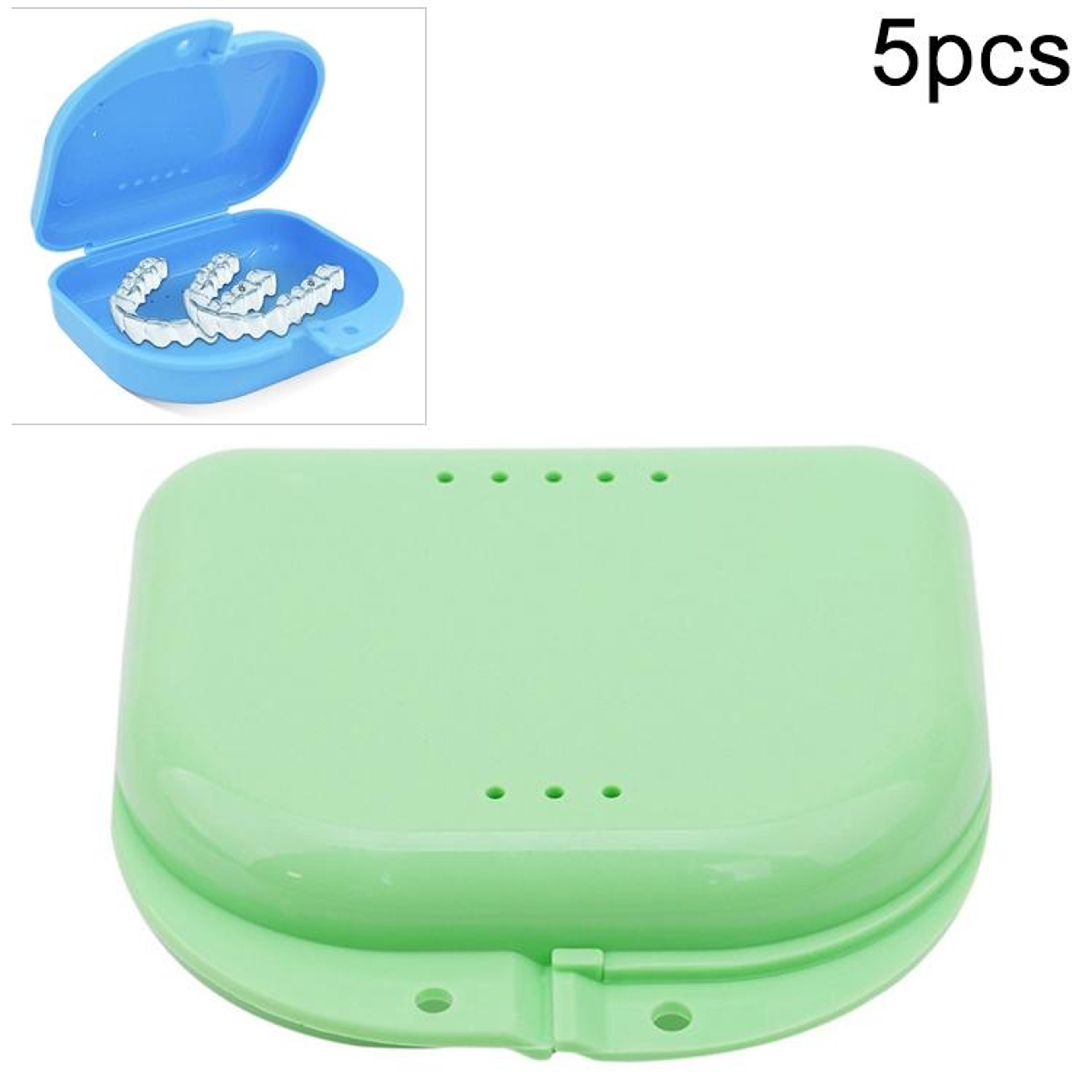 Retainer Case Vented Denture Storage Box Portable Orthodontic Case Set 7