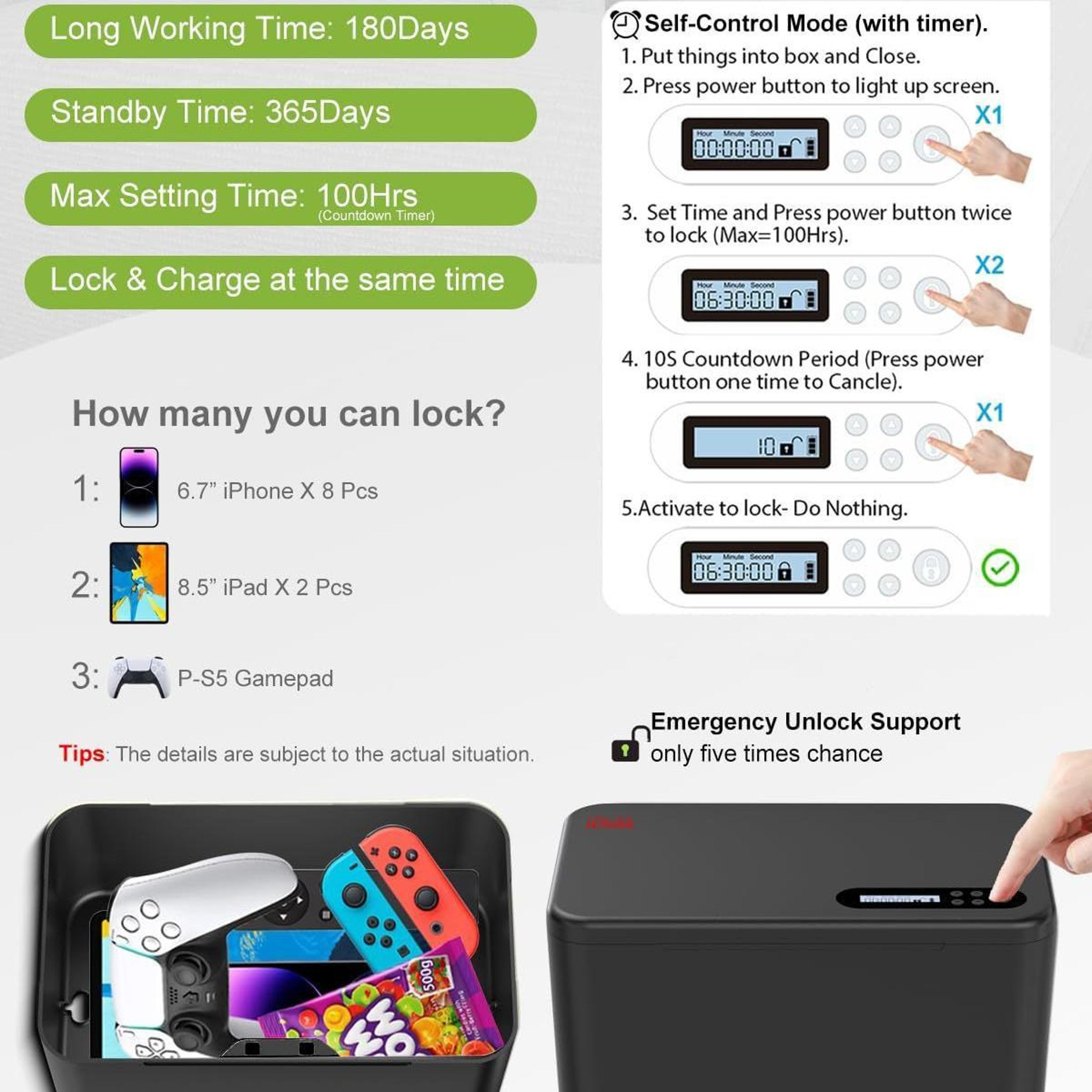 Smart Phone Lock Box With Timer Digital Time Lock Box For Focus Productivity And Screen Time Contro 2