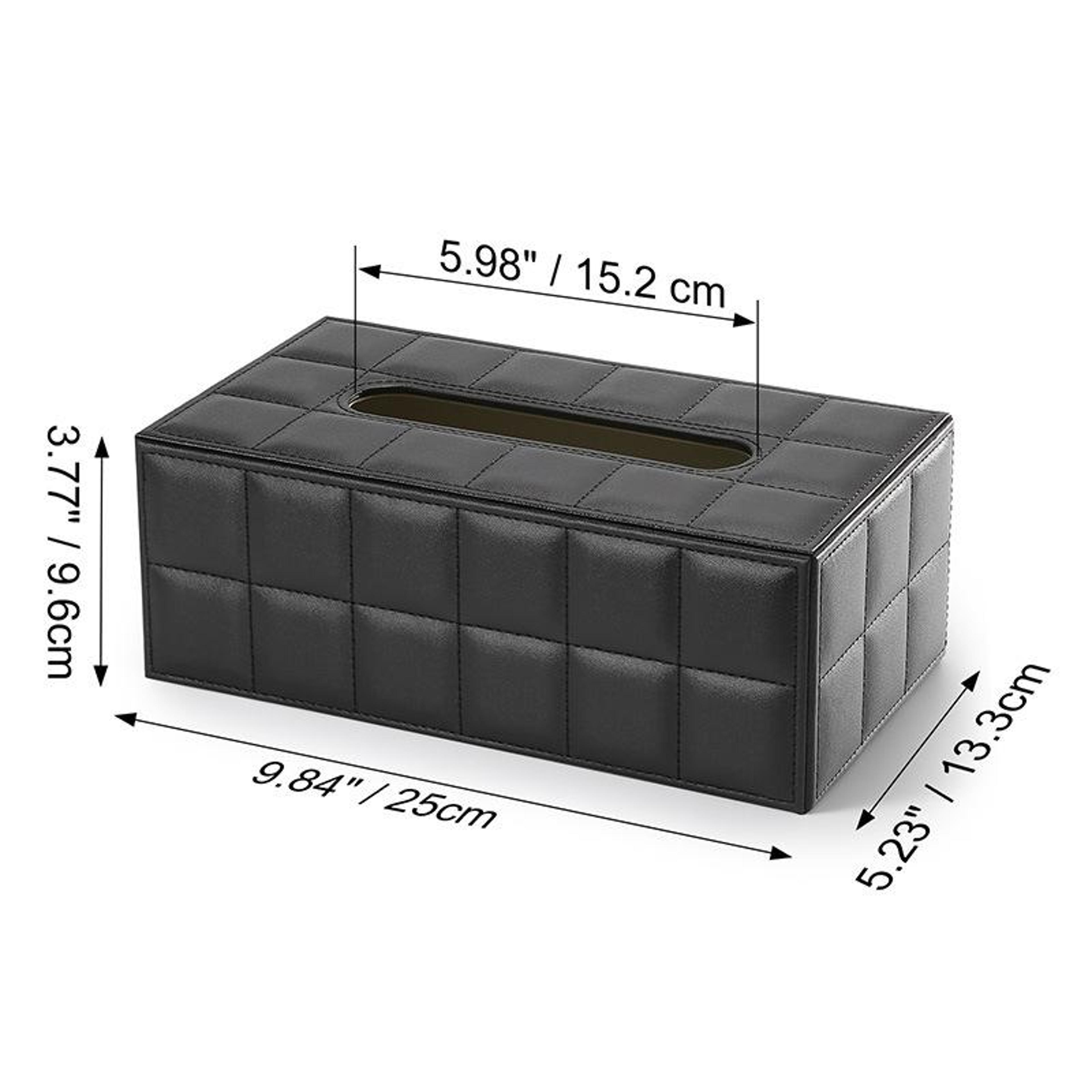 Premium PU Leather Tissue Box Cover Decorative Tissue Box Holder For Home Office Car And Hotel 2