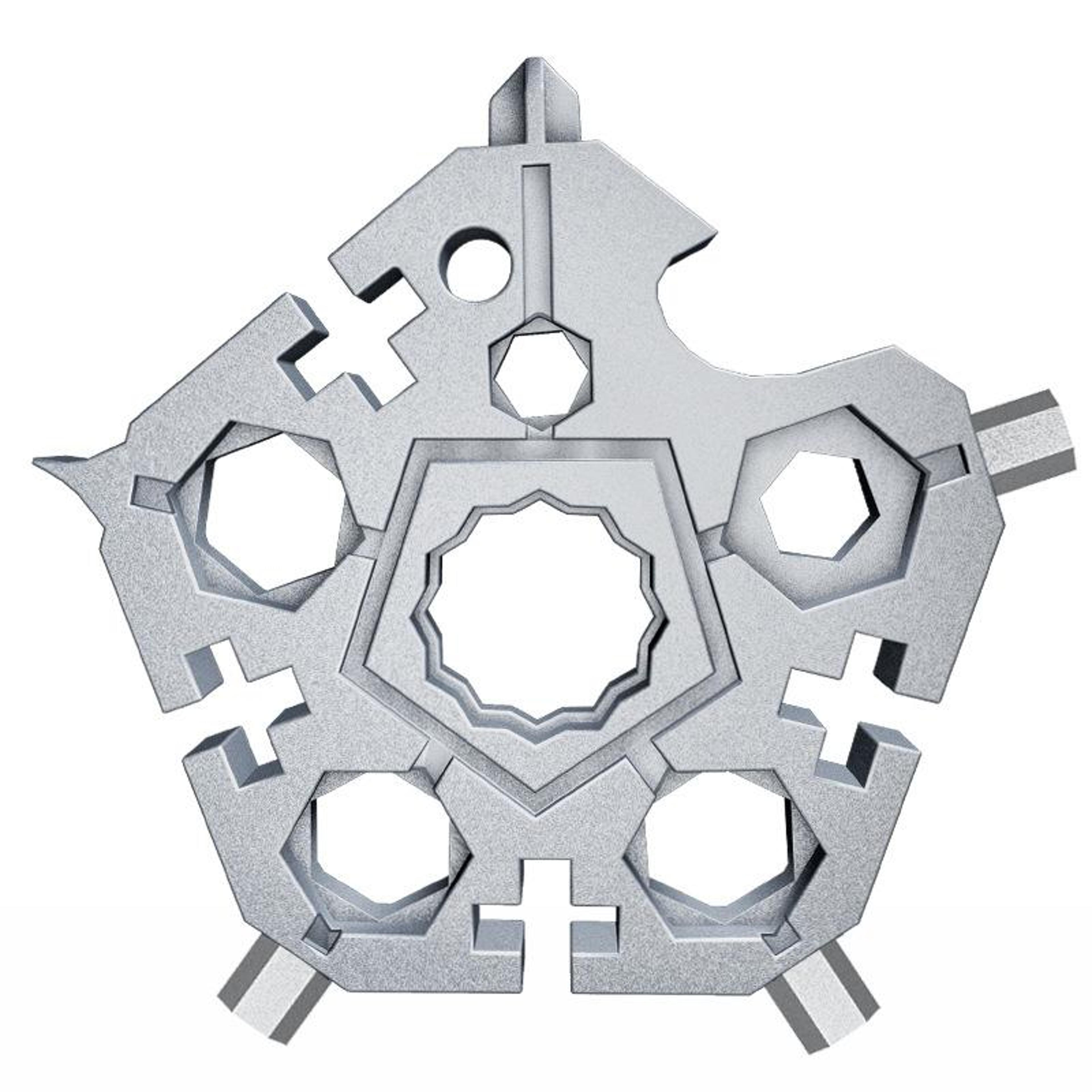 Snowflake Multitool Stainless Steel EDC Keychain Tool Pocket Repair Wrench 7