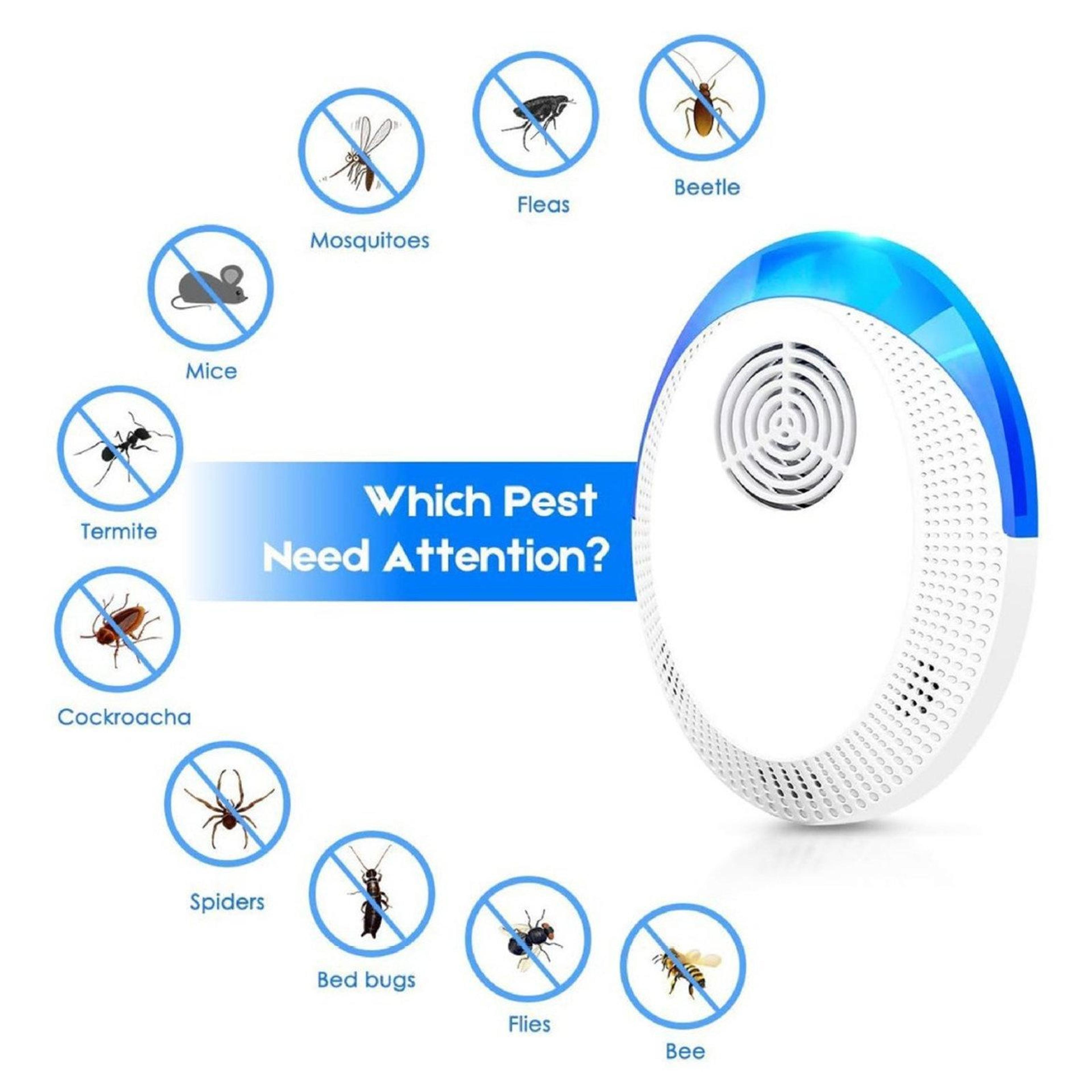 Intelligent Ultrasonic Pest Repeller Plug In Indoor Mosquito Repellent For Mice Cockroaches And Rod 2