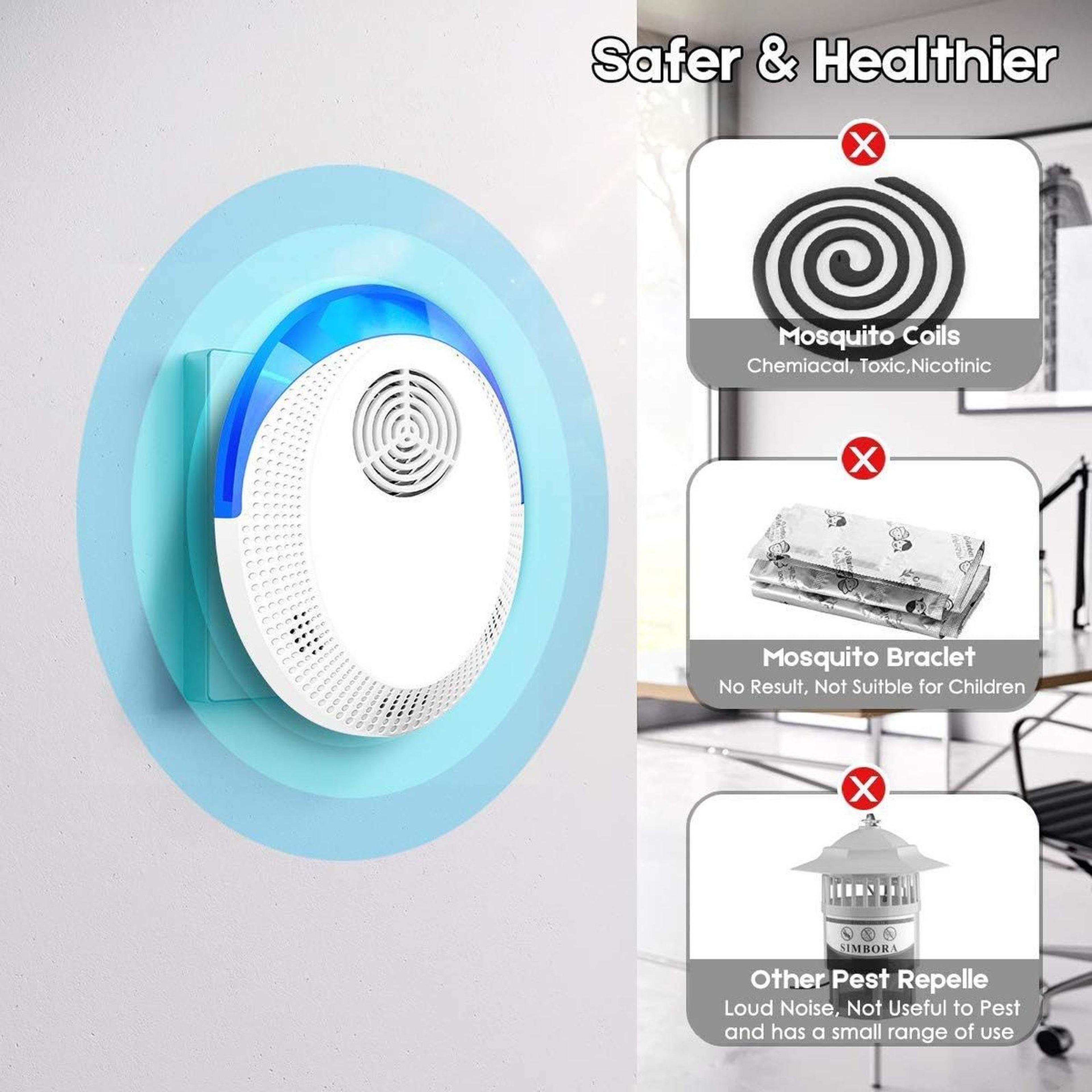 Intelligent Ultrasonic Pest Repeller Plug In Indoor Mosquito Repellent For Mice Cockroaches And Rod 6