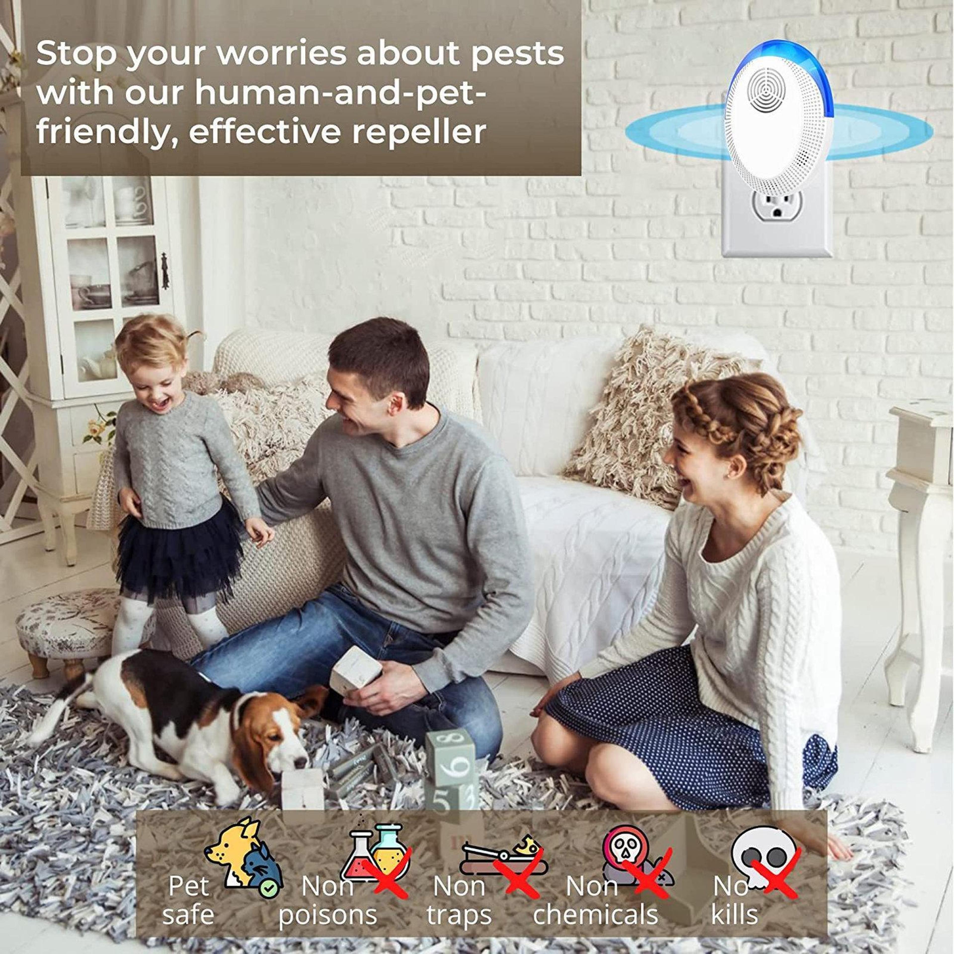 Intelligent Ultrasonic Pest Repeller Plug In Indoor Mosquito Repellent For Mice Cockroaches And Rod 8