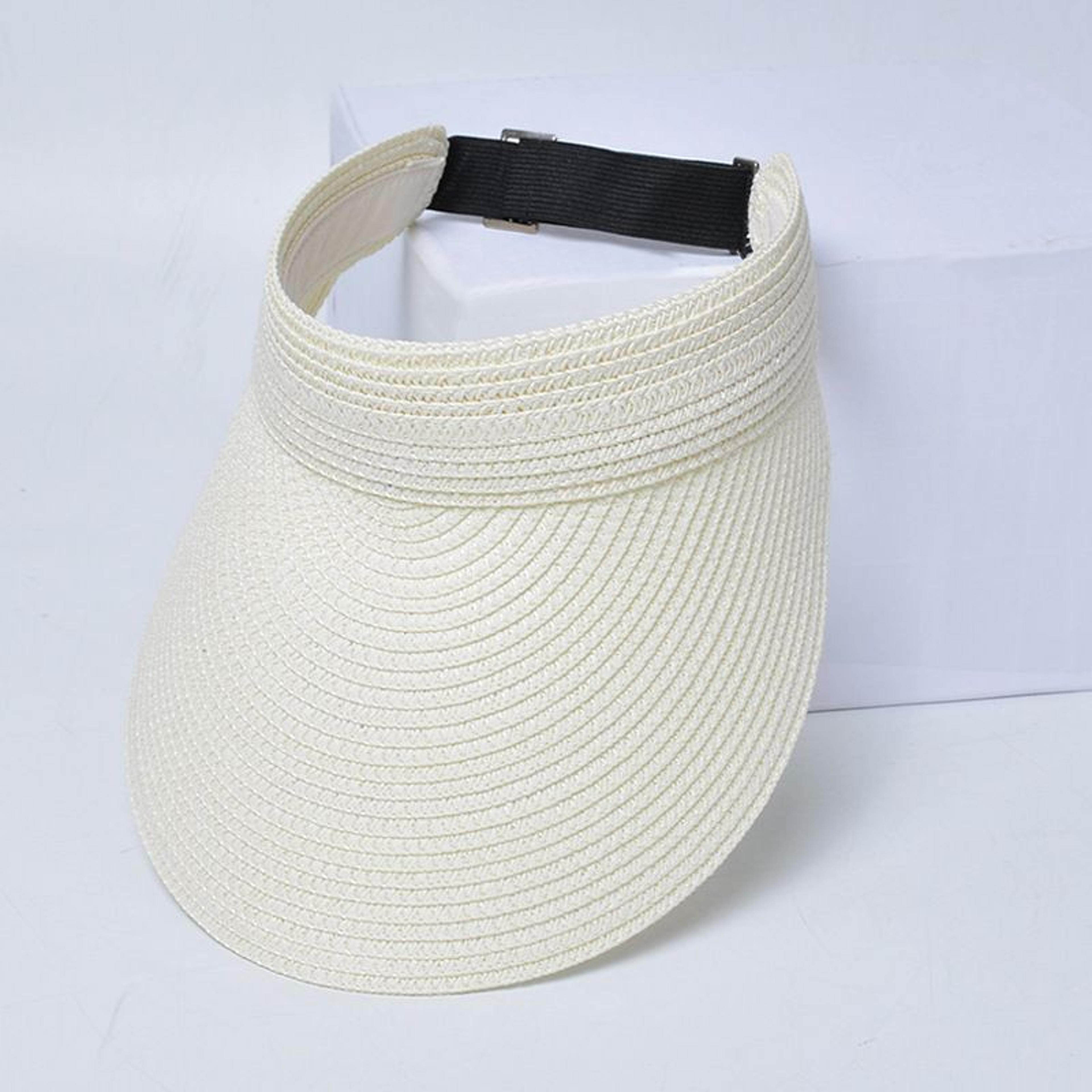 Fashionable Beach Sun Hat Womens Sun Protection Straw Visor