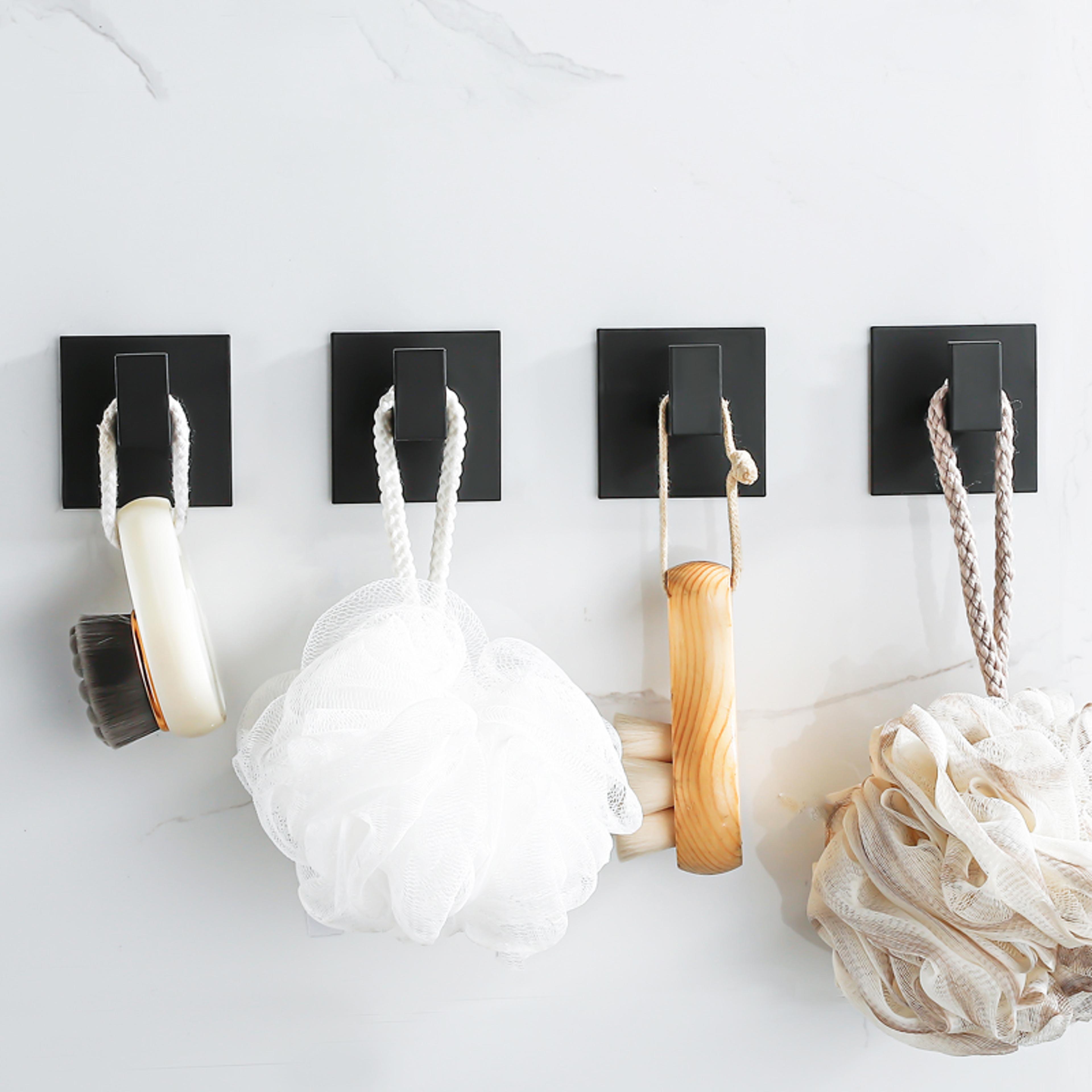 Heavy Duty Wall Hook Sticker Durable Hanging Clothes Hanger for Shower Robe Coat Rack  Towel Hooks