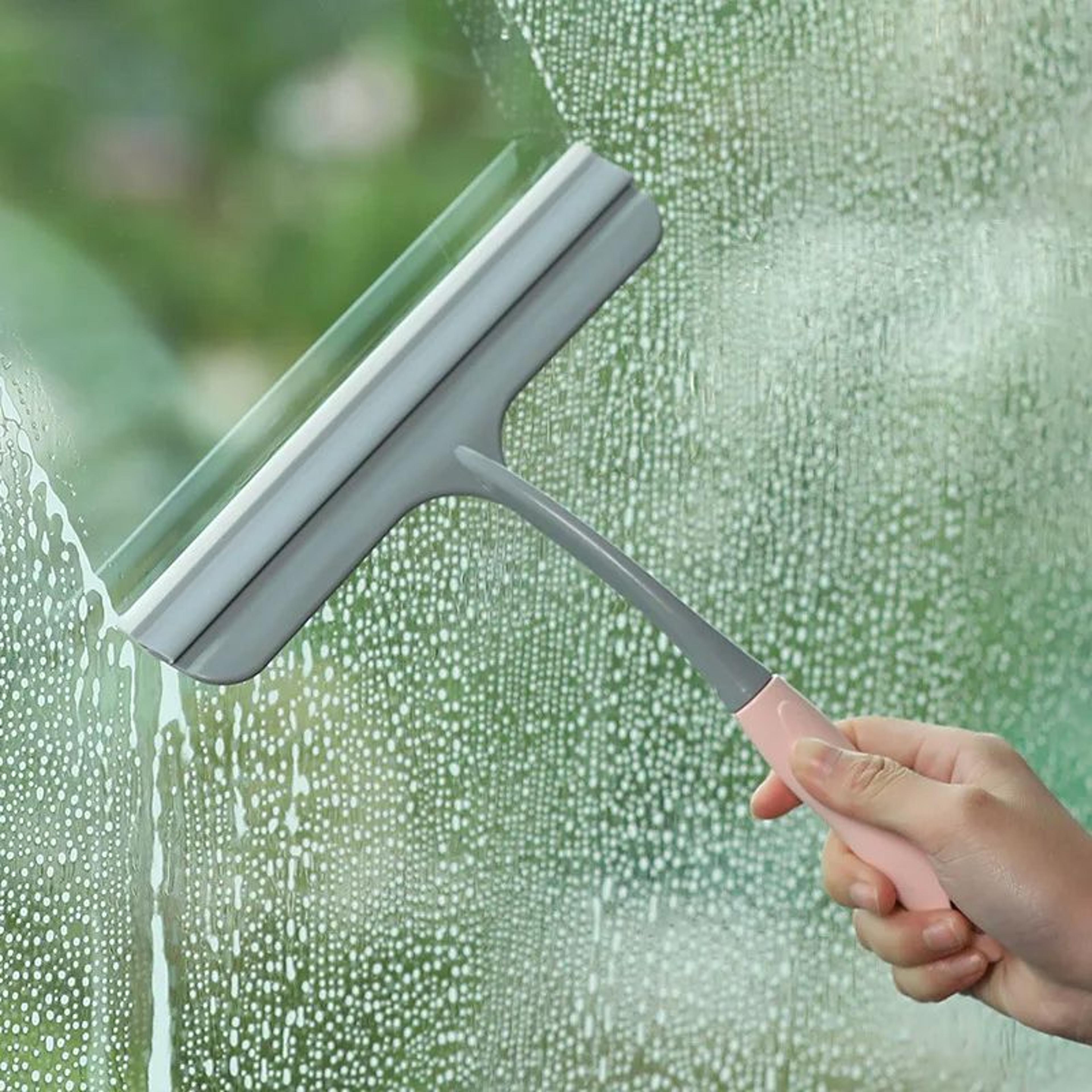 Shower Window Squeegee For Shower Doors Bathroom Glass Car Window Cleaning NonSlip Handle Rubber Bl 5