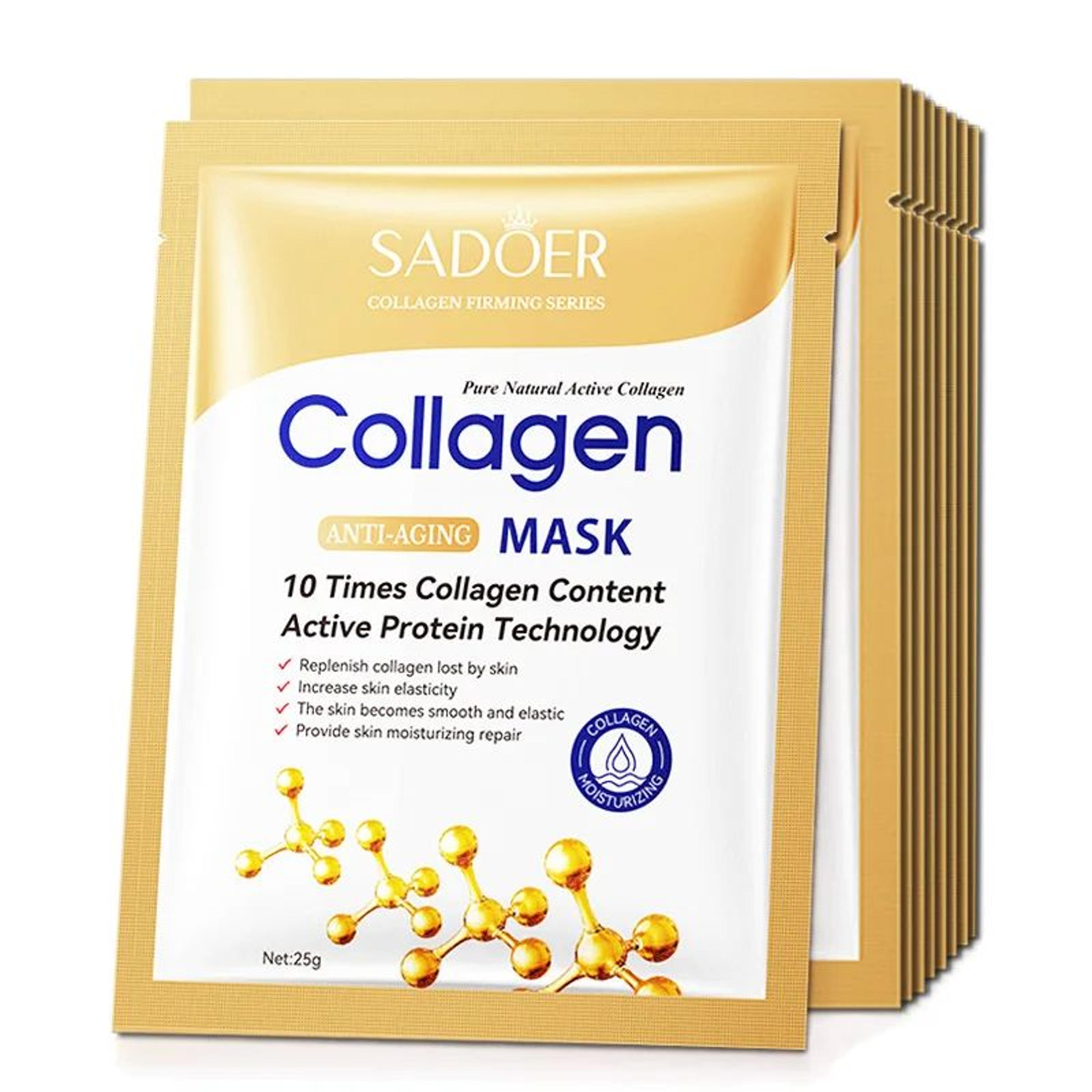 Hyaluronic Acid Collagen Face Mask  Korean Sheet Masks For Deep Moisturizing Firming Hydrating Skin 1