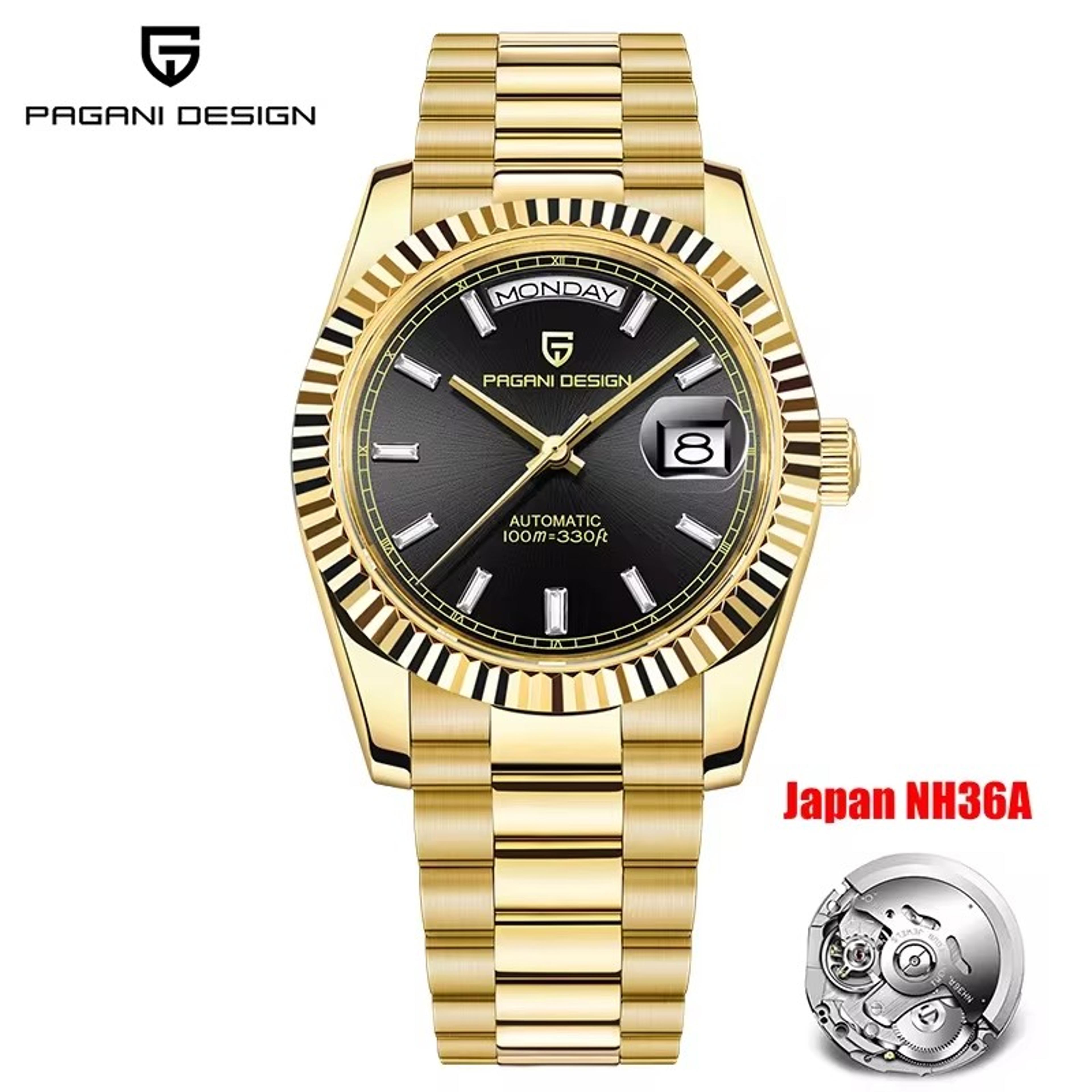 Top Luxury PAGANI DESIGN DD40 Mens Watches Automatic Mechanical Sapphire Mirror Mens Wrist Watch 10