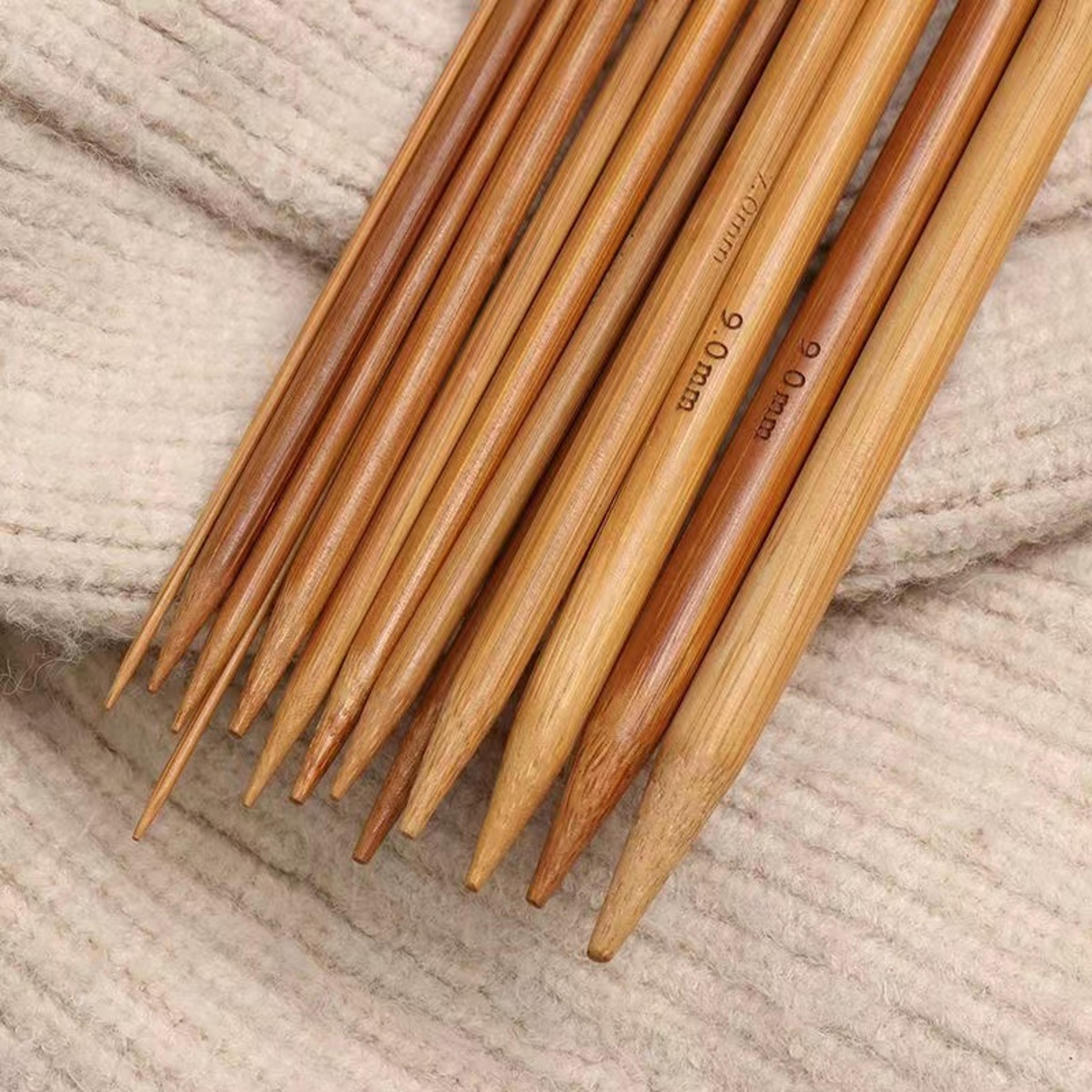 36cm carbonized sweater knitting needle set, thick & long knitting needles for hats, scarves, and sweaters durable