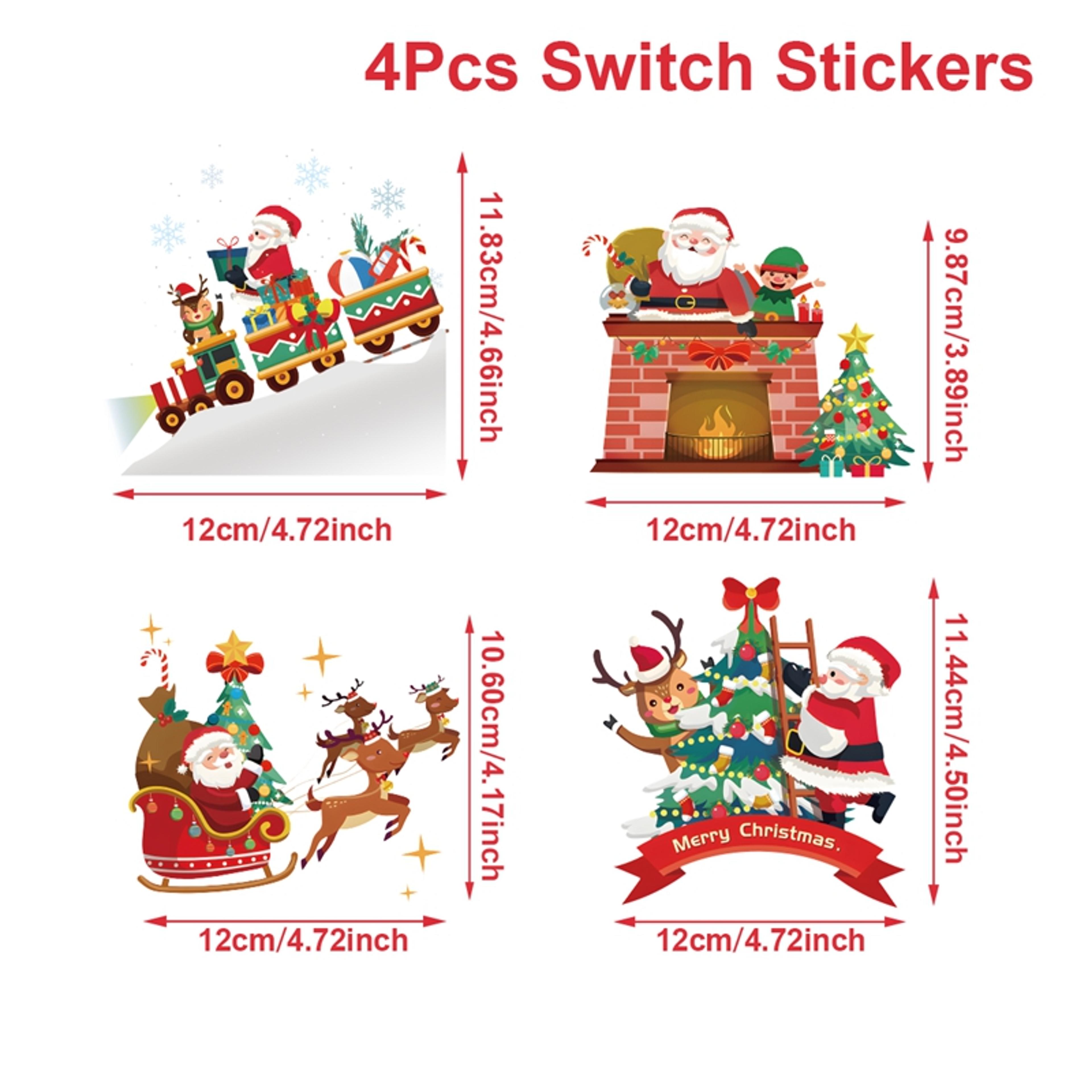 Graffiti Sticker Xmas New Year Gift Christmas Wall Switch Decor Sticker Christmas Decor For Home Sa 5