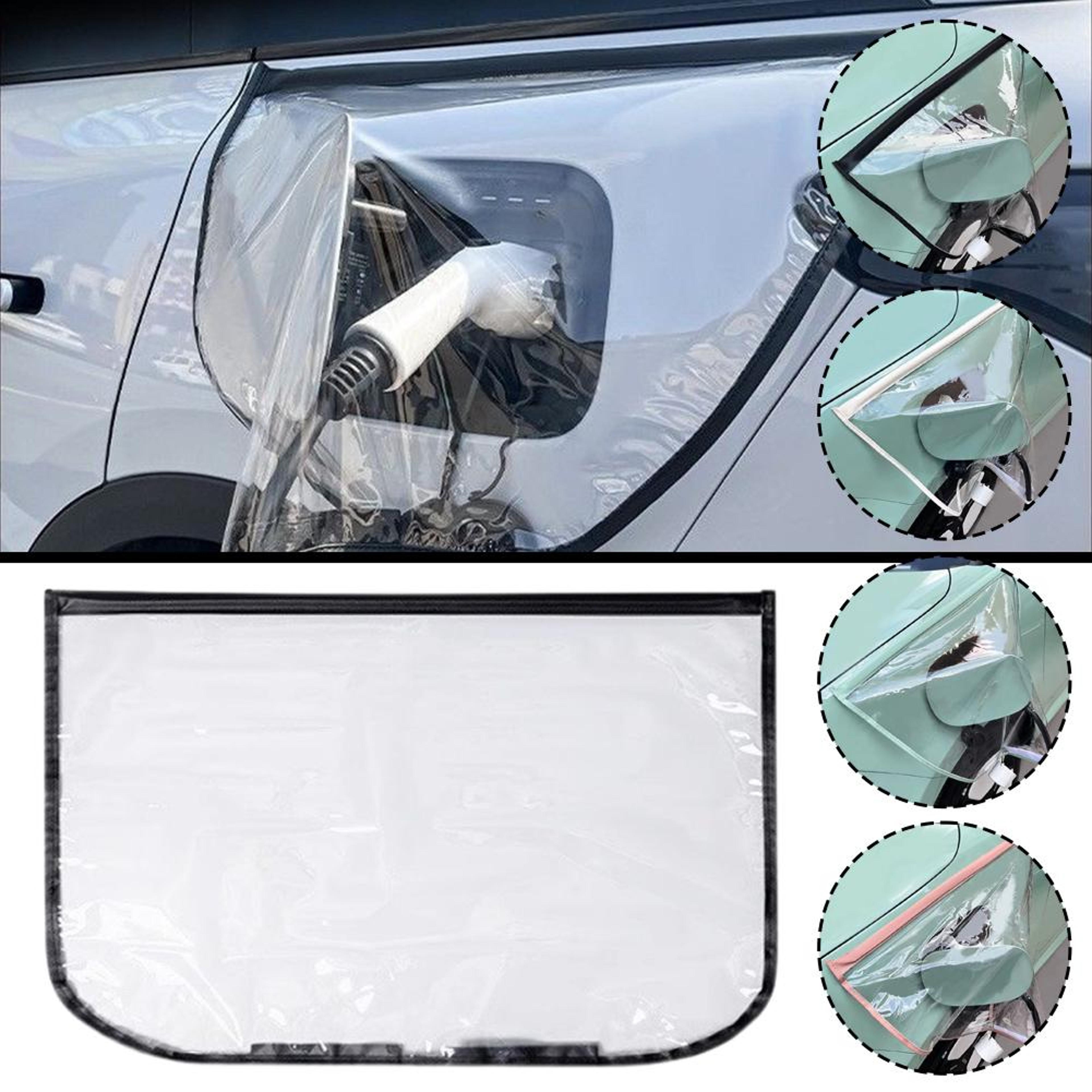 Universal EV Charger Port Cover For Outdoor Charging Clear Waterproof Rain And Dust Shield 1