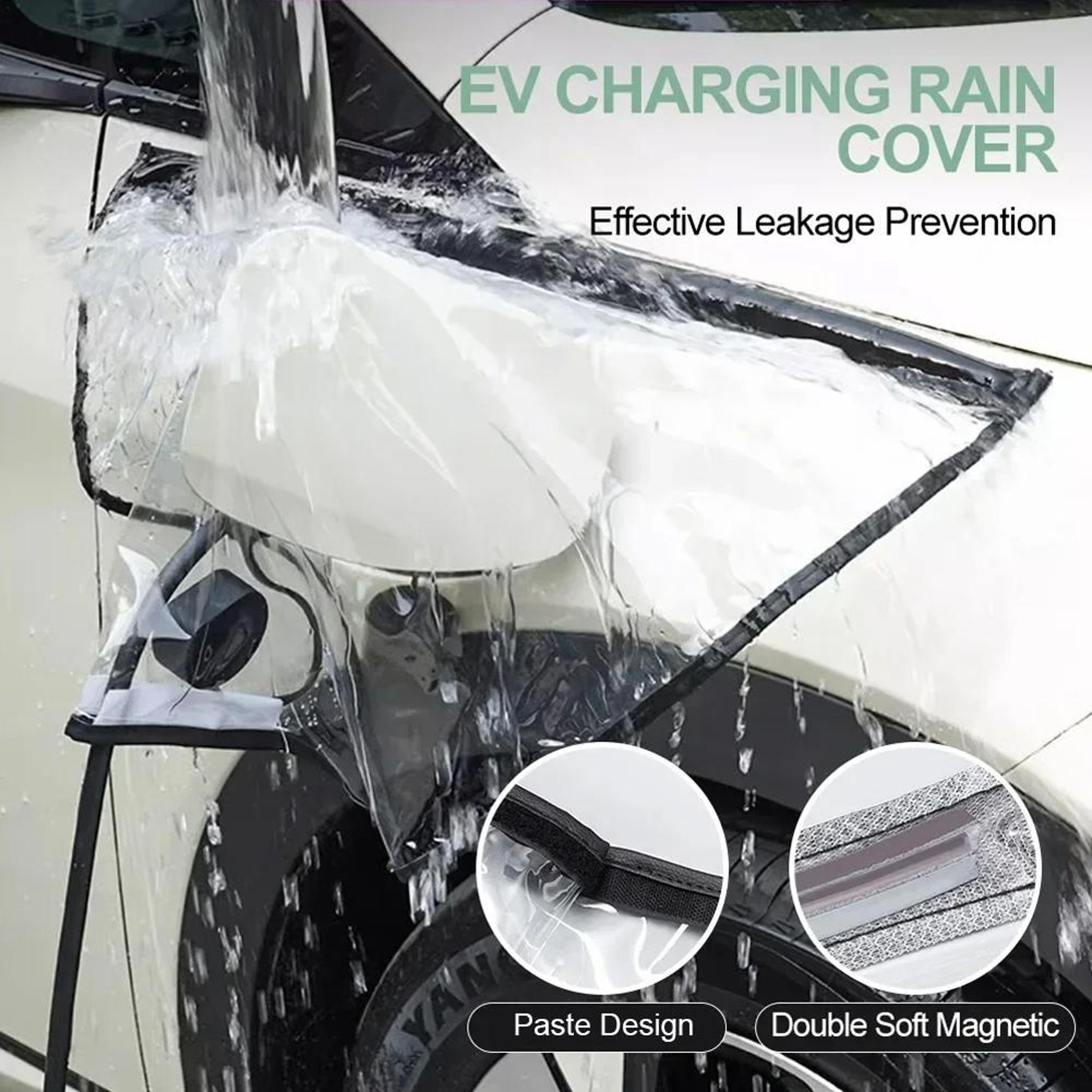 Universal EV Charger Port Cover For Outdoor Charging Clear Waterproof Rain And Dust Shield 2