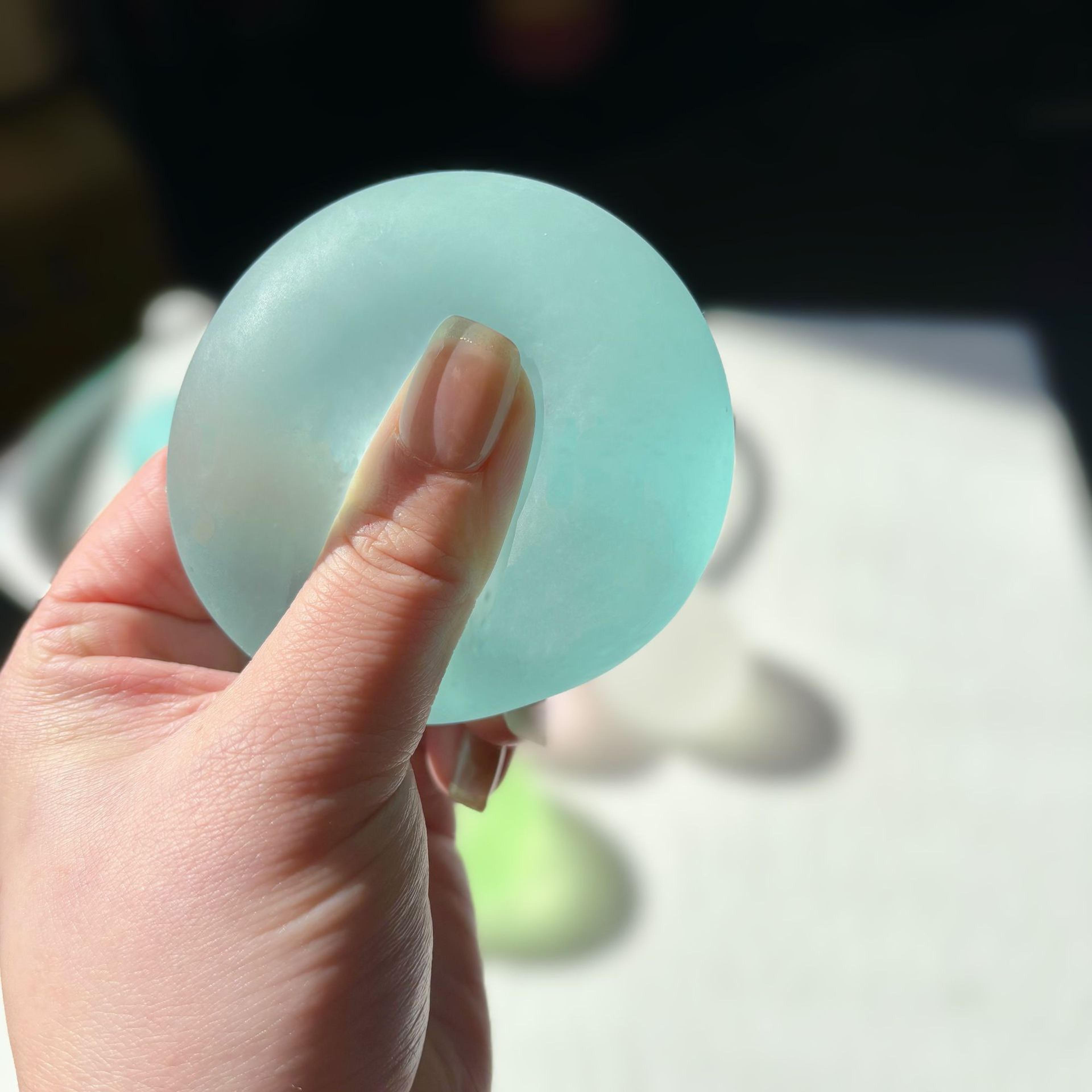 Crystal Blue Squishy Toy Slow Rebound Stress Relief Fidget For Sensory Calm 3