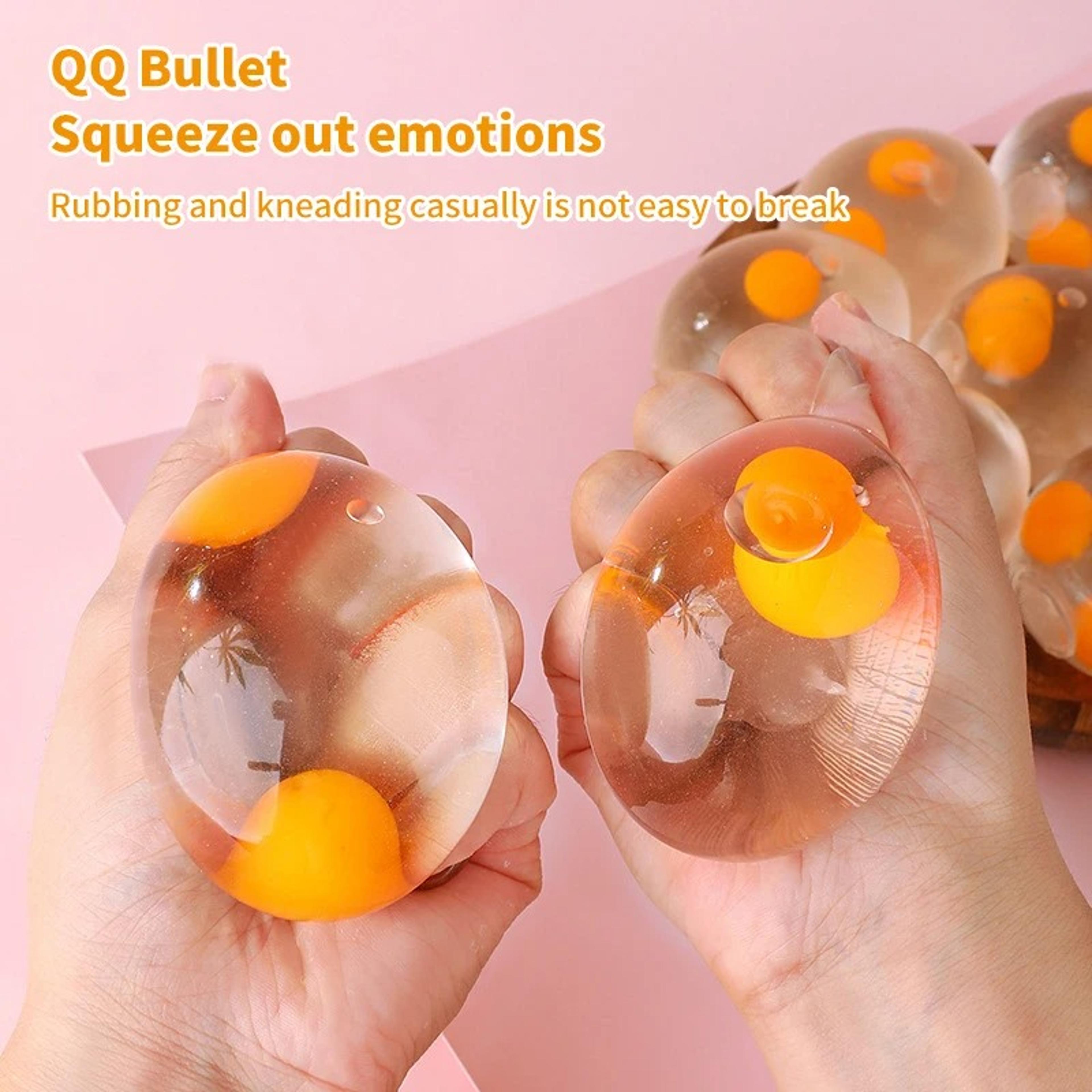 egg yolk splat ball sensory toy for kids and adults stress relief squishy fidget ball