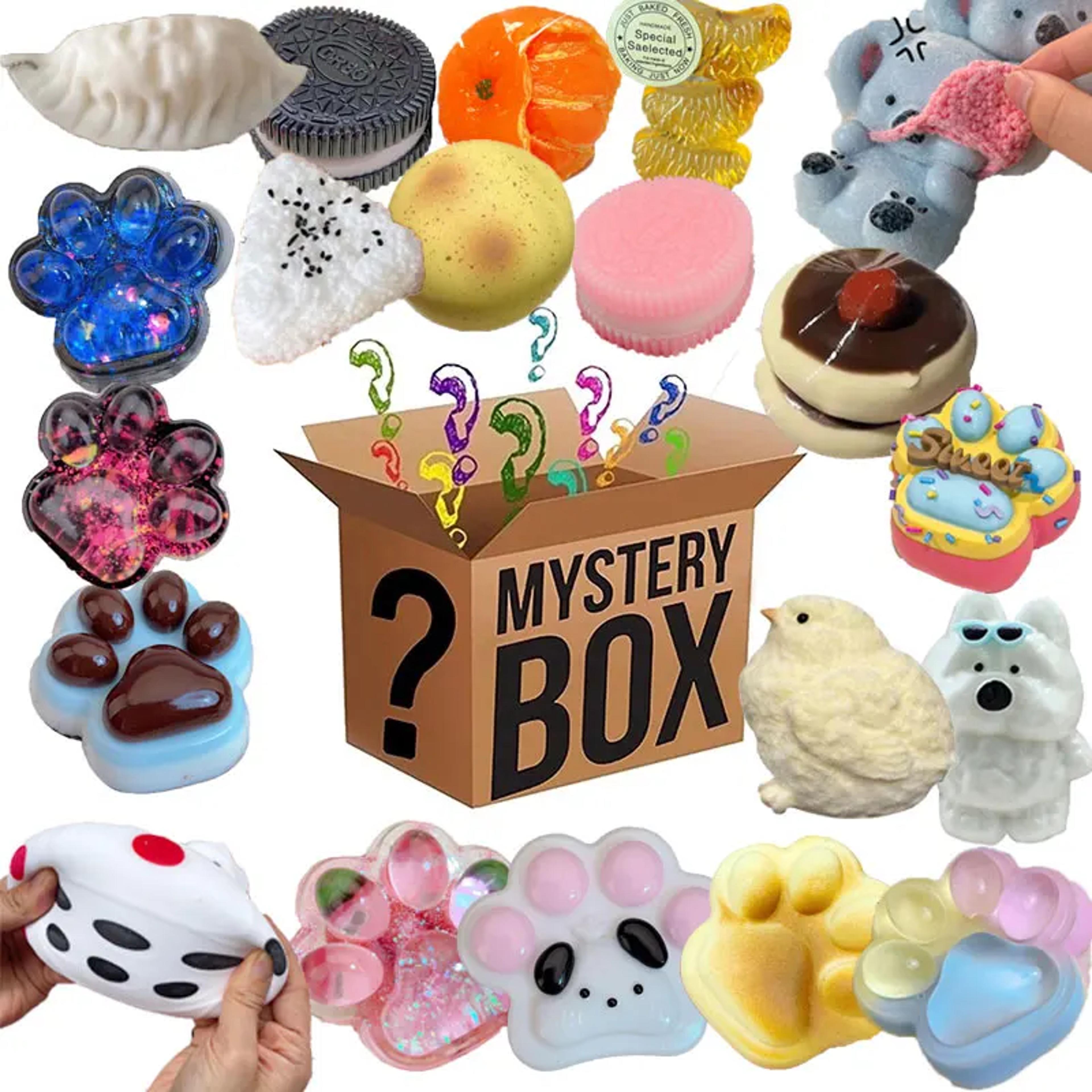 kawaii cat paw mochi squishy set stress relief fidget toys