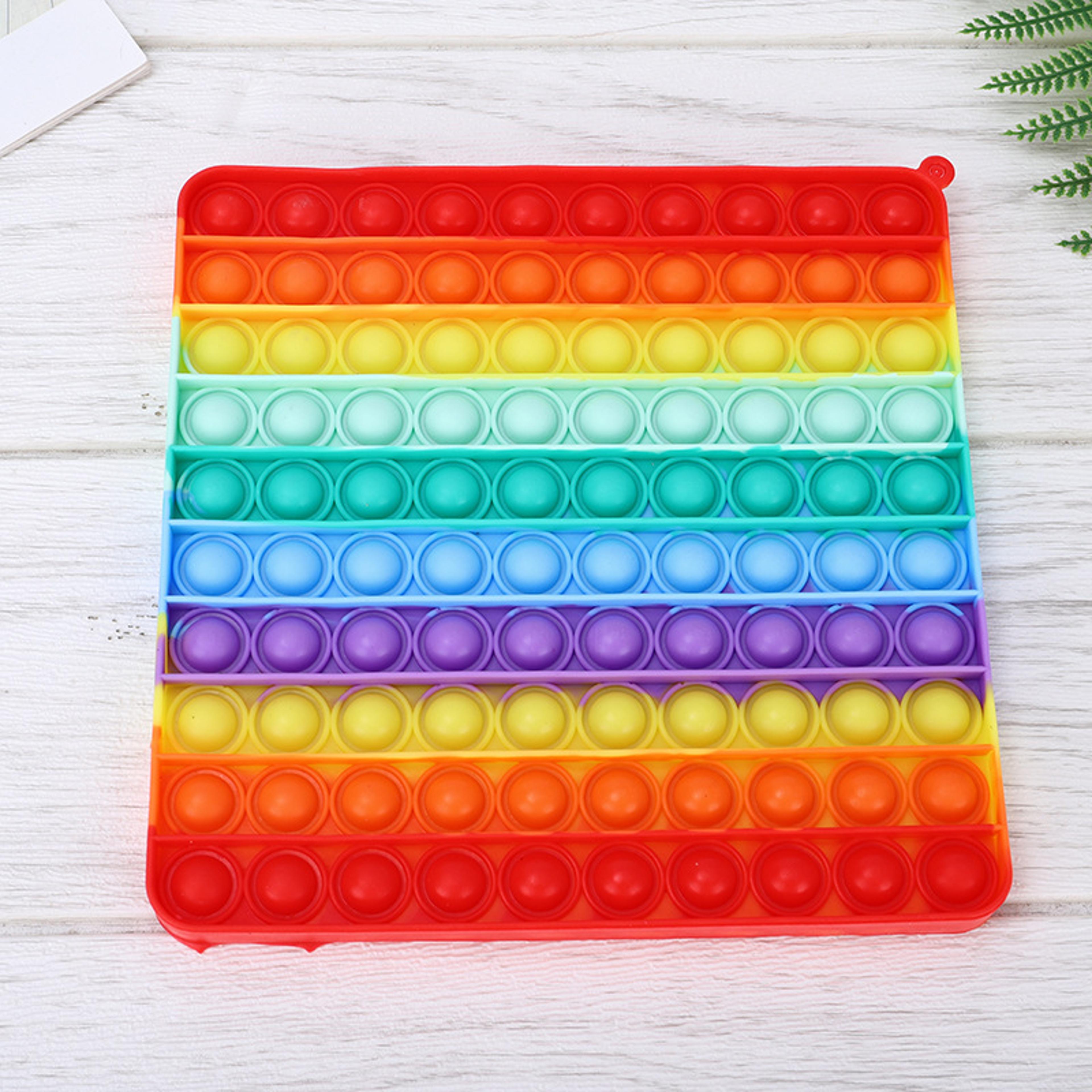 rainbow pop it sensory fidget toy for stress relief and focus
