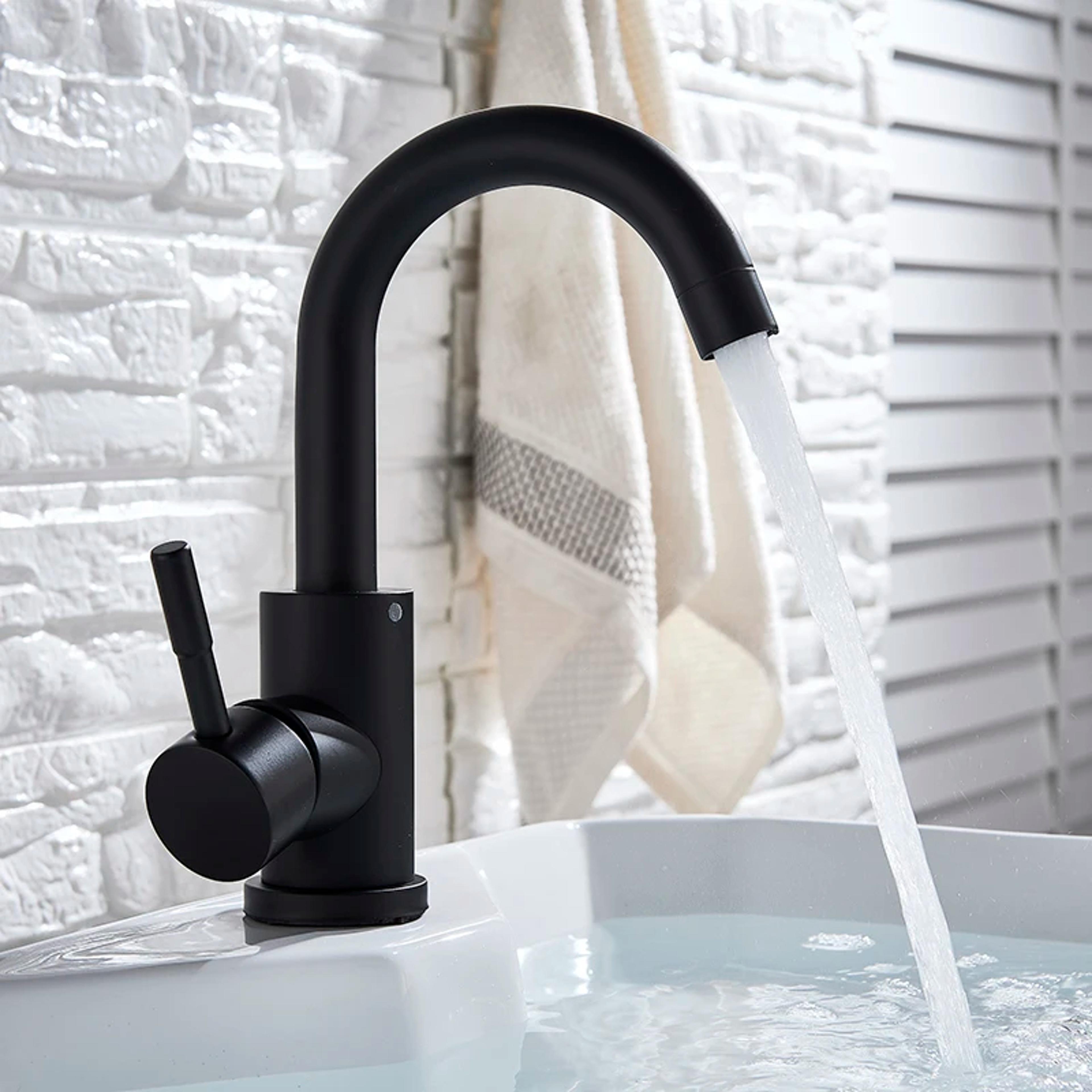 premium matt black & brushed nickel bathroom faucet sleek mixer tap for sinks