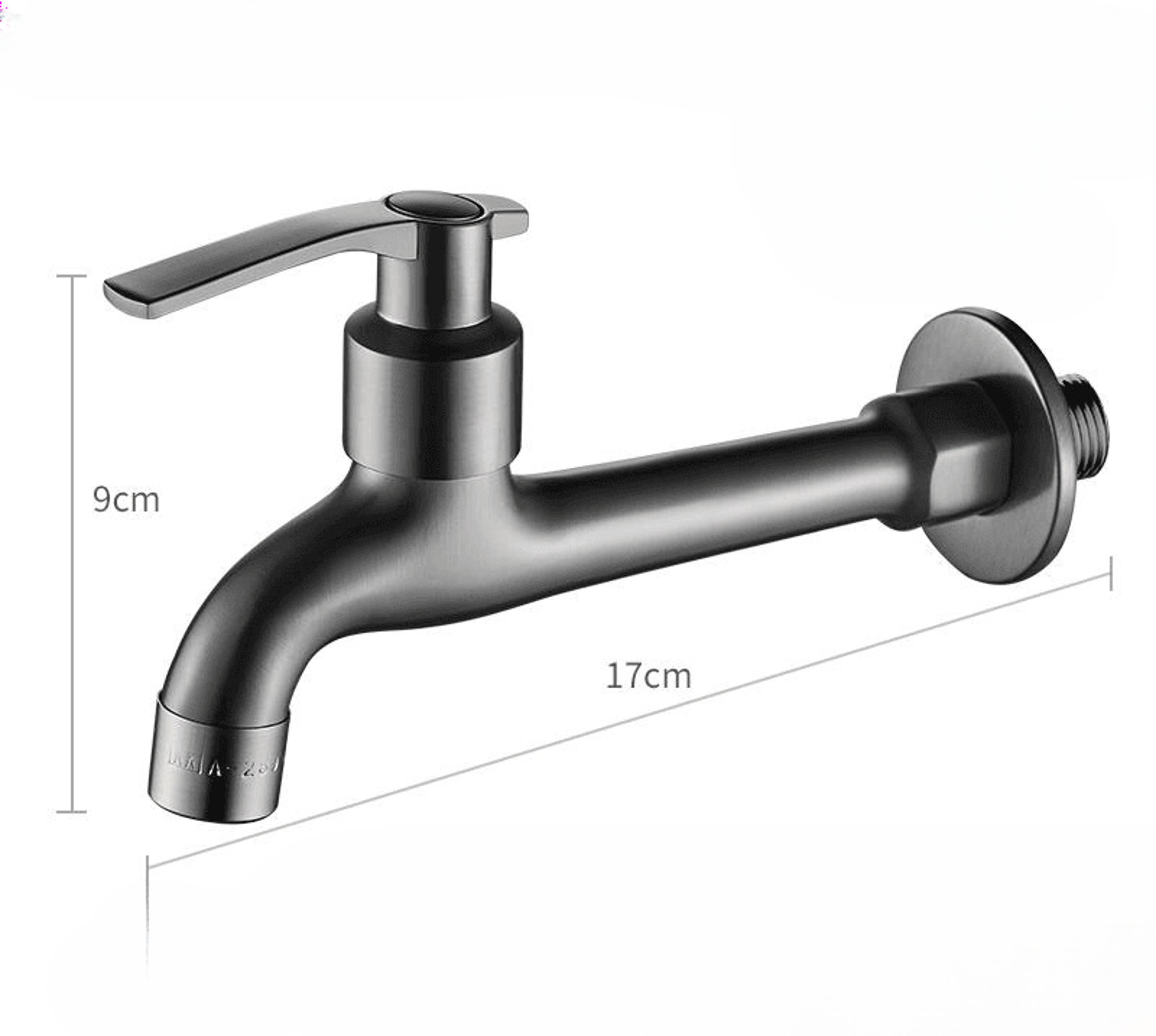 Premium Copper Balcony Faucet Wall Mounted Tap For Quick Open Washing 8