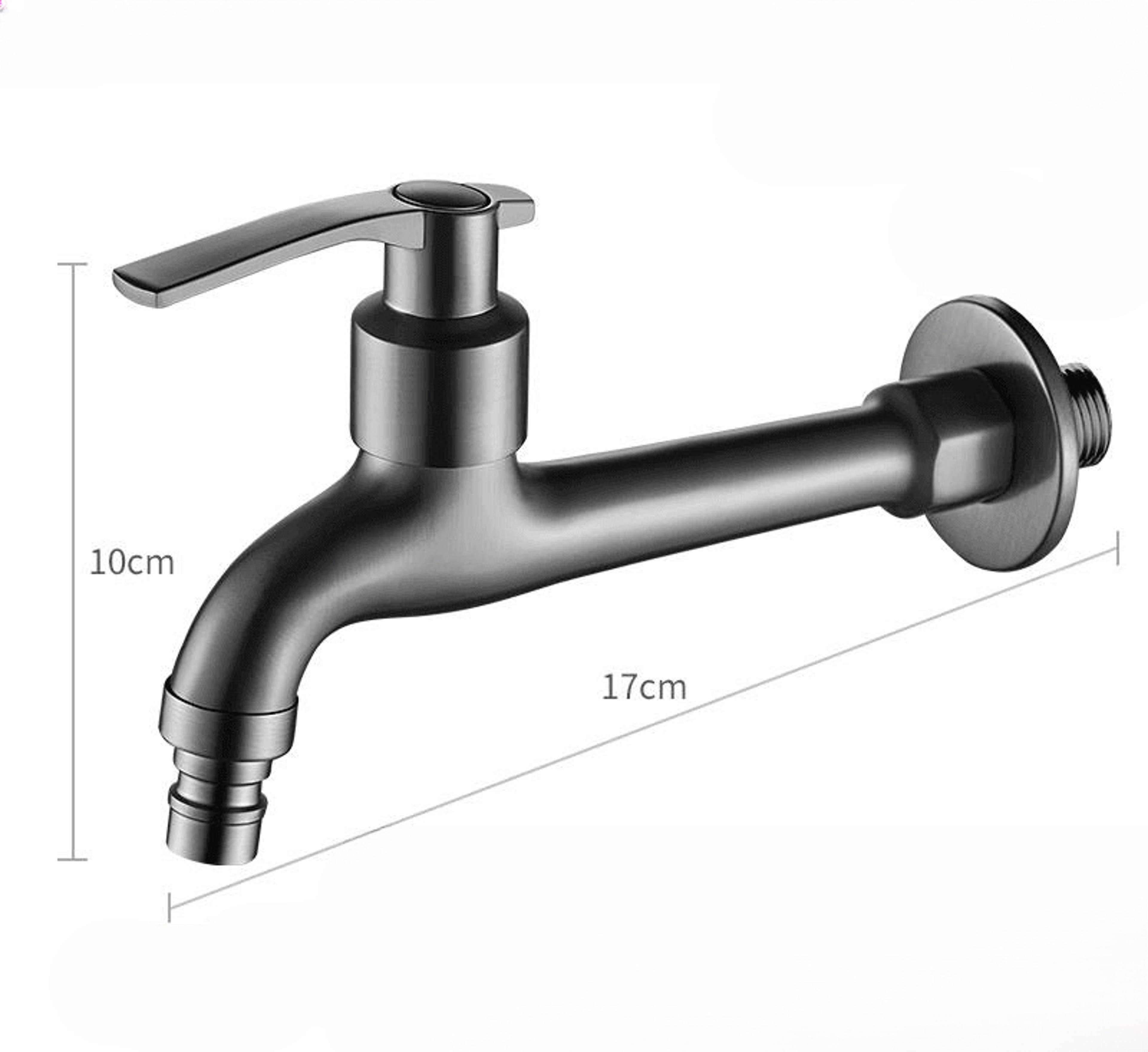 Premium Copper Balcony Faucet Wall Mounted Tap For Quick Open Washing 9
