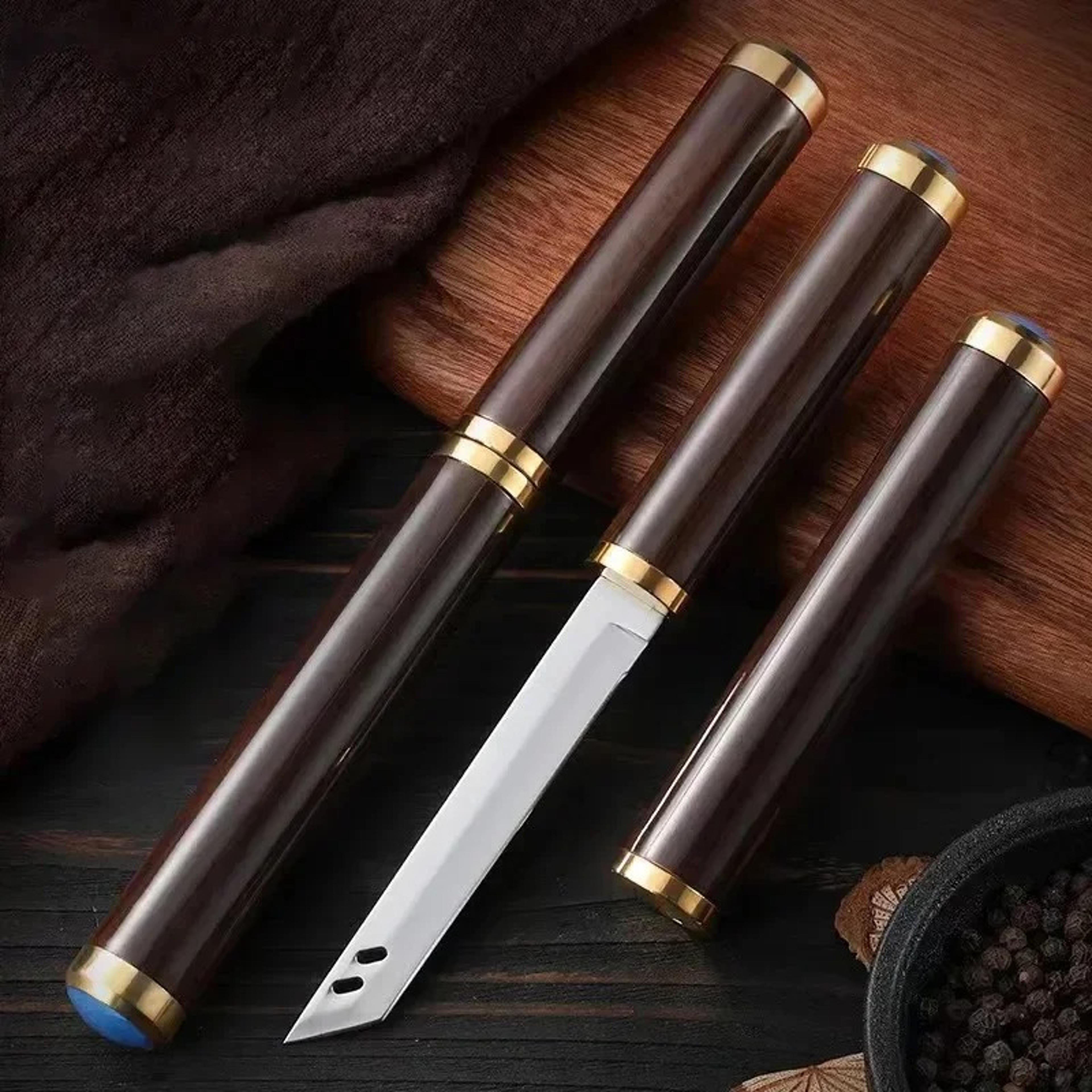portable edc pocket knife stainless steel steak & bbq cutting knife