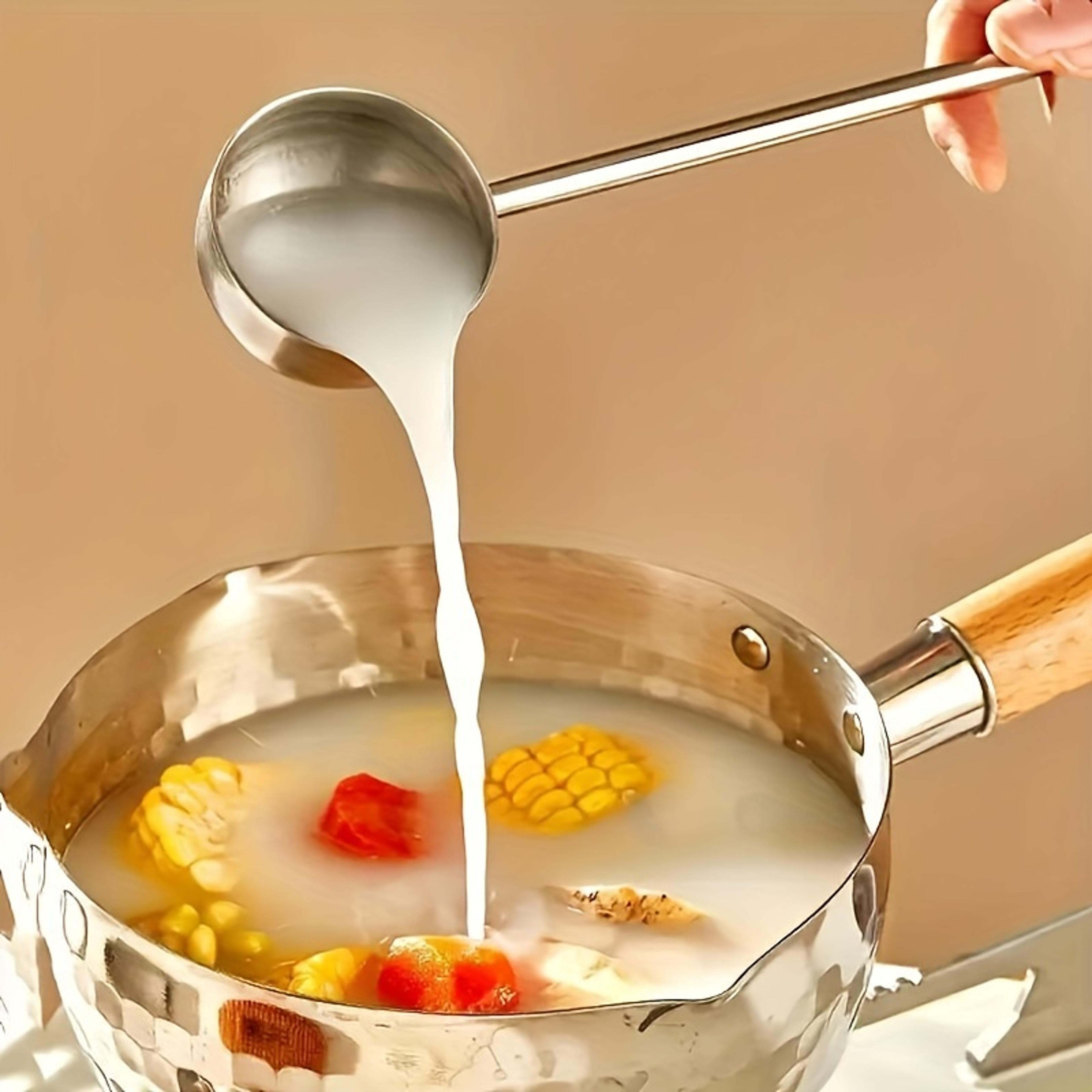 Piece Stainless Steel Soup Ladle Set With Long Heat Resistant Handles For Cooking  Serving 2