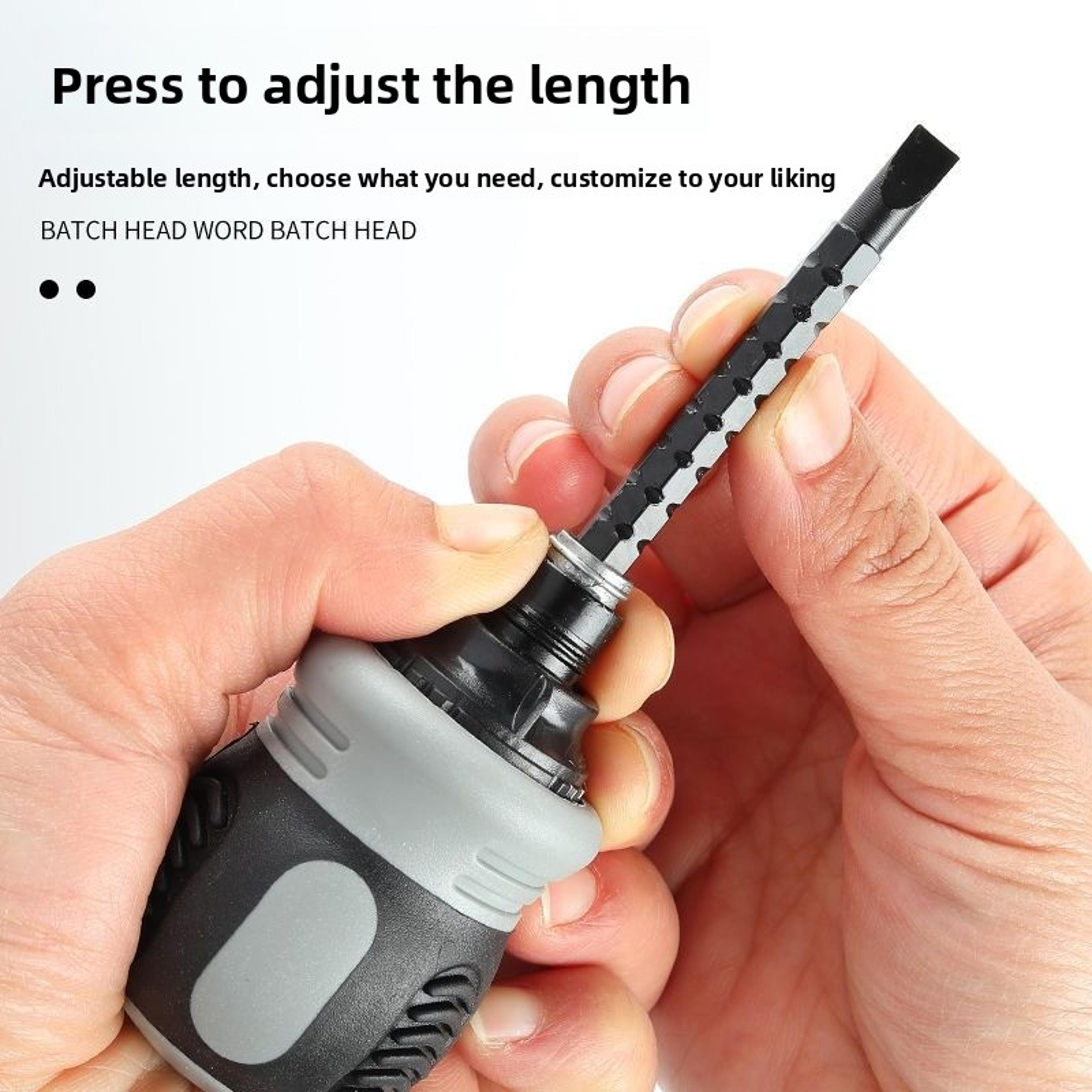 Magnetic Ratchet Screwdriver Set With Phillips  Flat Head Bits For Quick Home Repairs 1