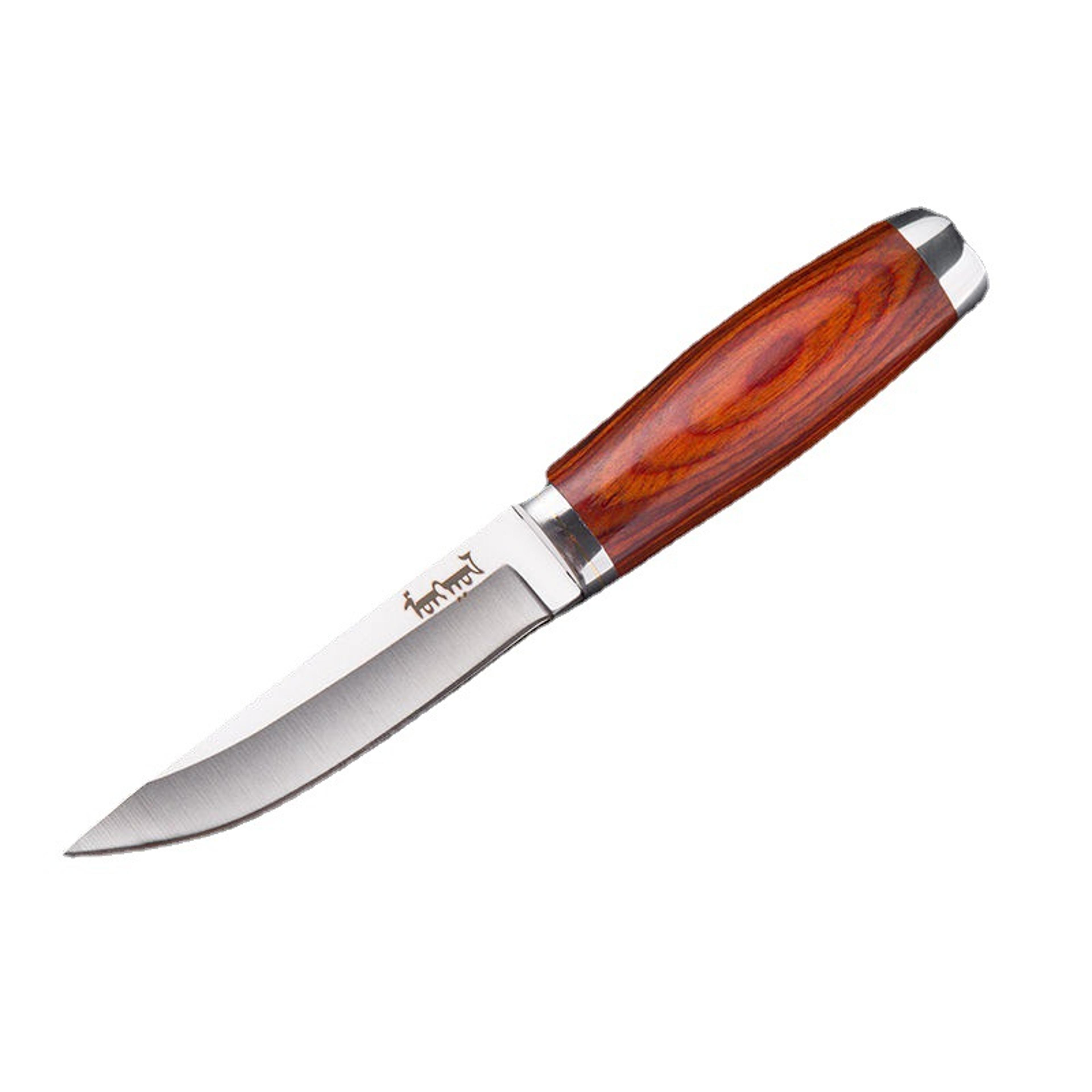 Mongolian Forge Steak Knife With Solid Wood Handle And High Carbon Steel Blade 6