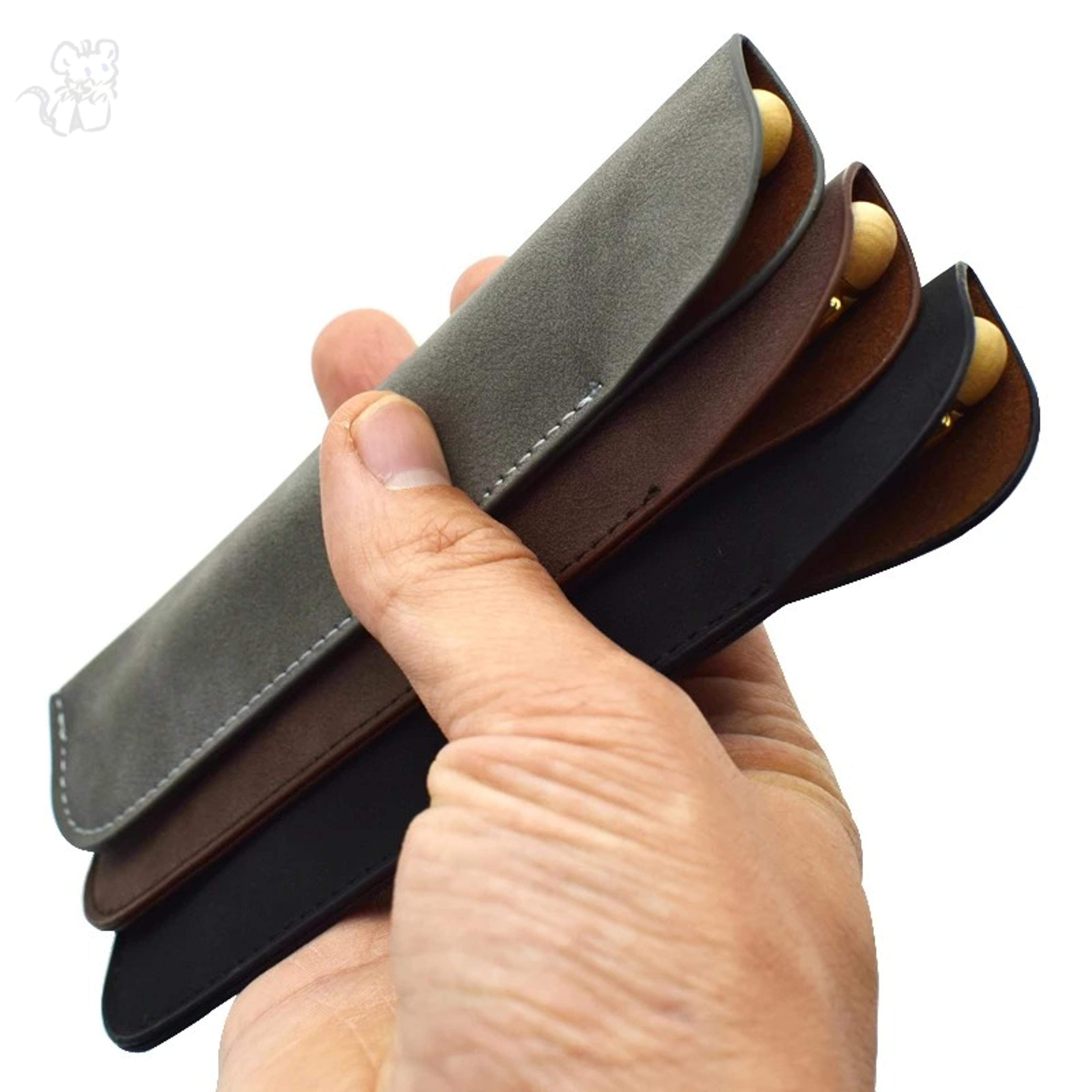 elegant single pen sleeve case pu leather pen holder for office school & gifts
