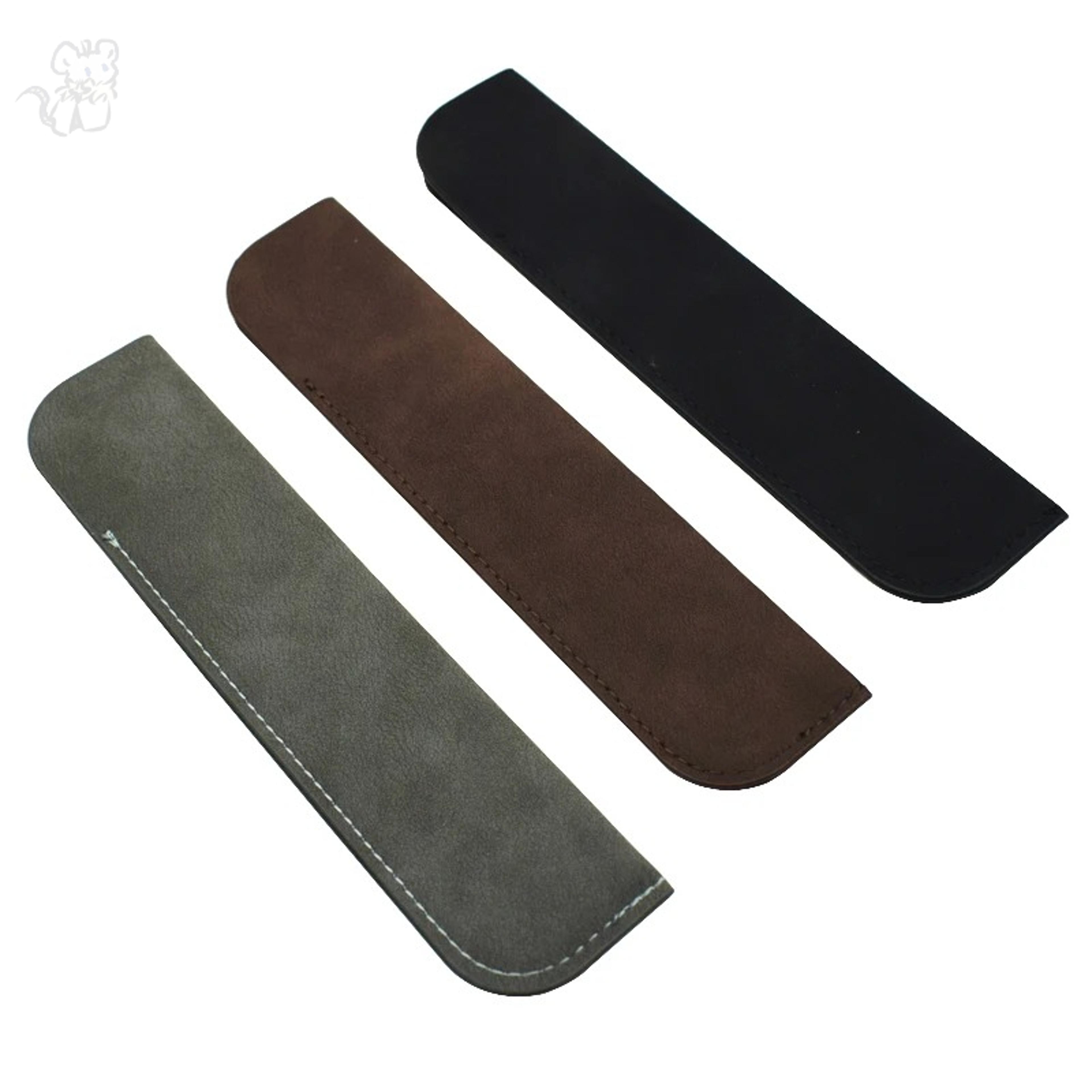 Elegant Single Pen Sleeve Case PU Leather Pen Holder For Office School  Gifts 5
