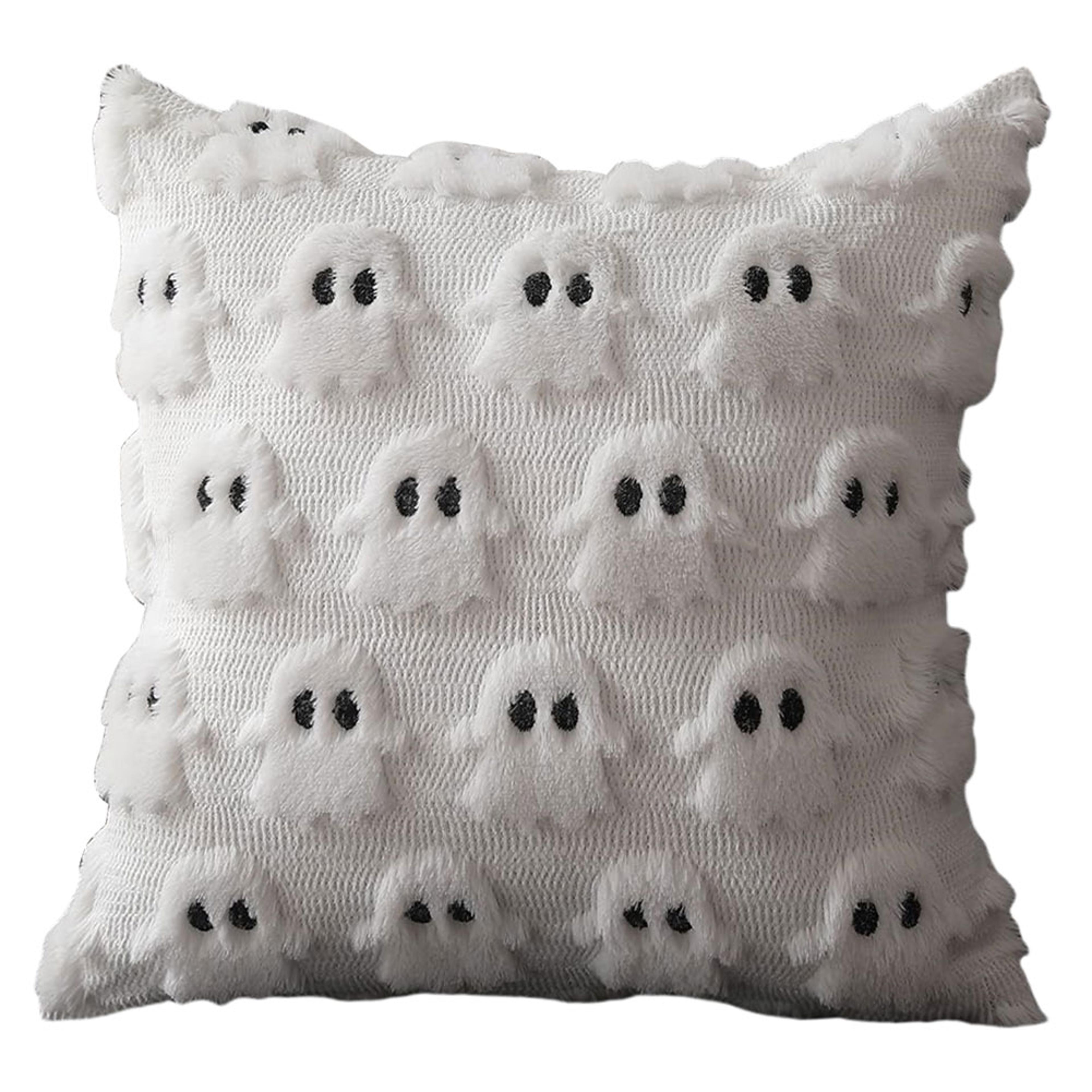Cozy Pumpkin Plush Pillow Covers For Fall Sofa And Halloween Home Decor 8