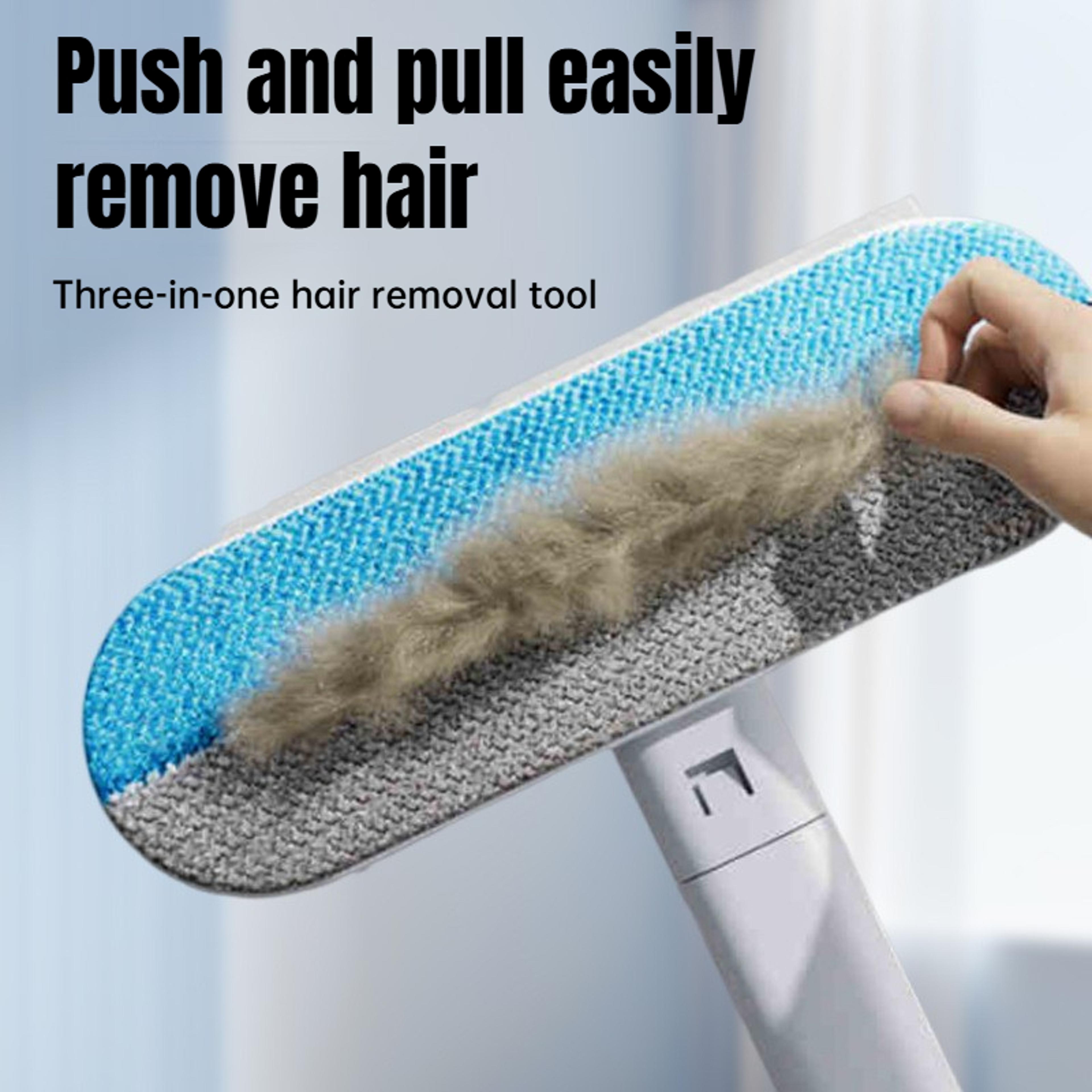 fursweep long handle pet hair remover brush for carpets, cat trees & furniture