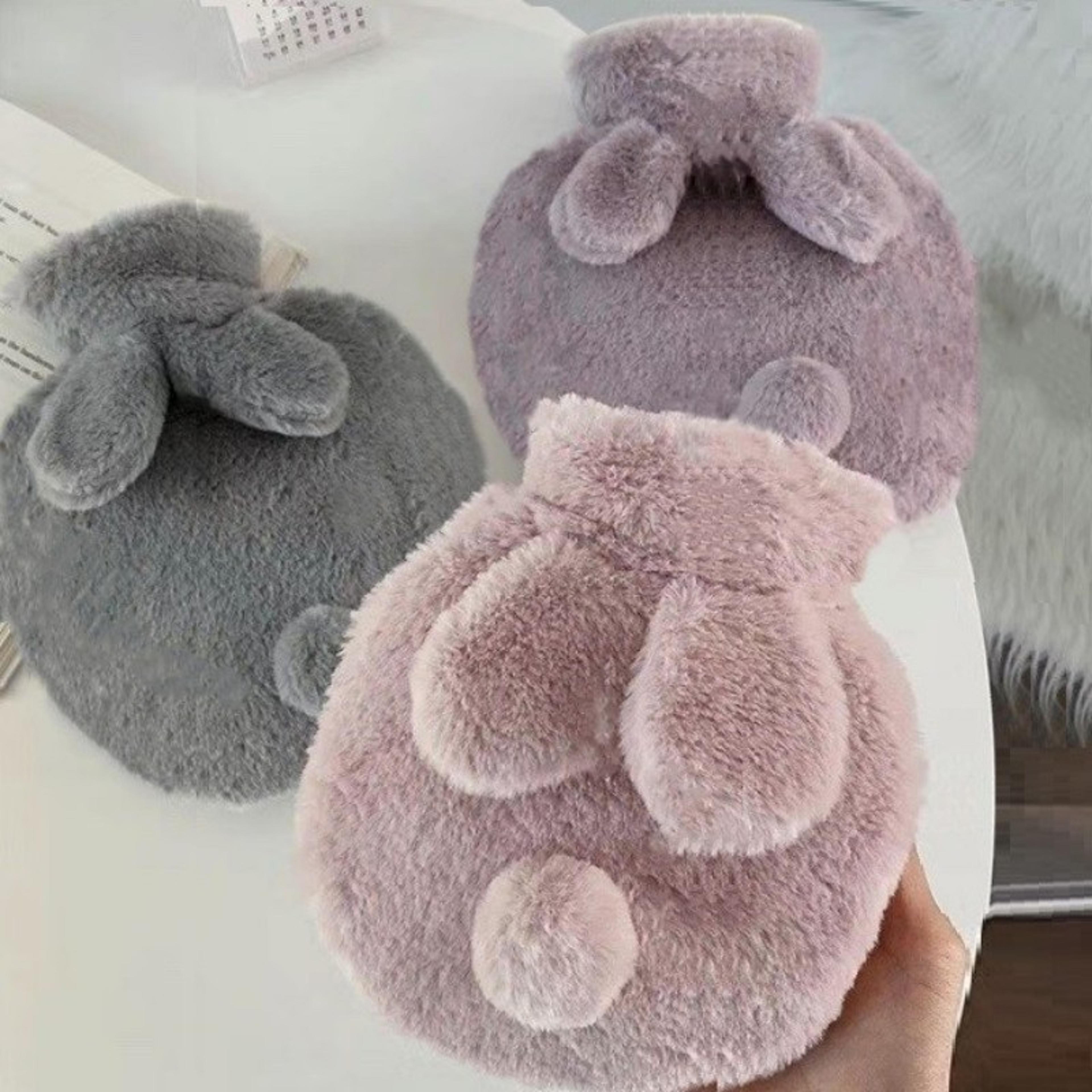 snuggle bunny hot water bottle plush cover for cozy winter hand & foot warmth