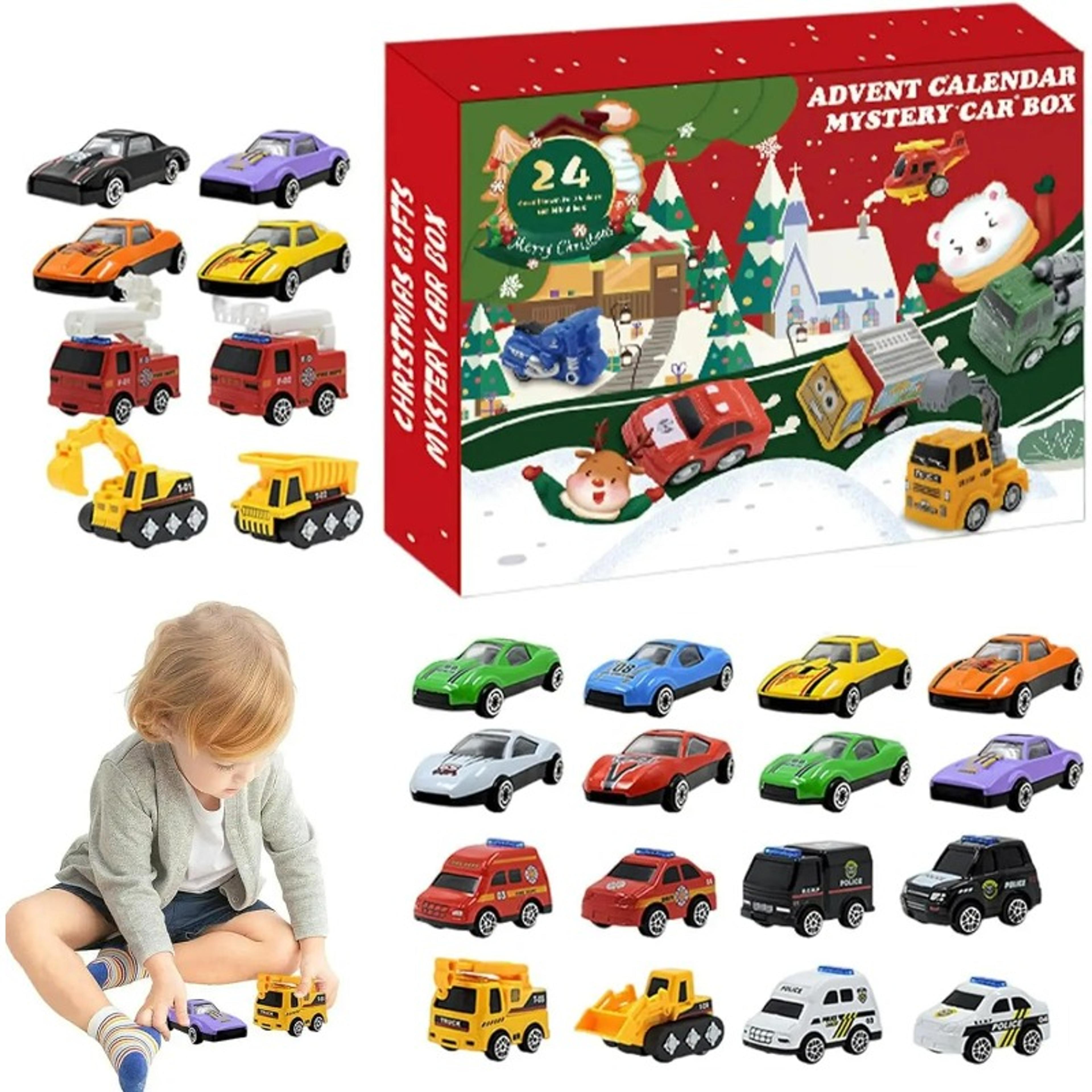 piece pull back car toys advent calendar for kids christmas countdown gift set
