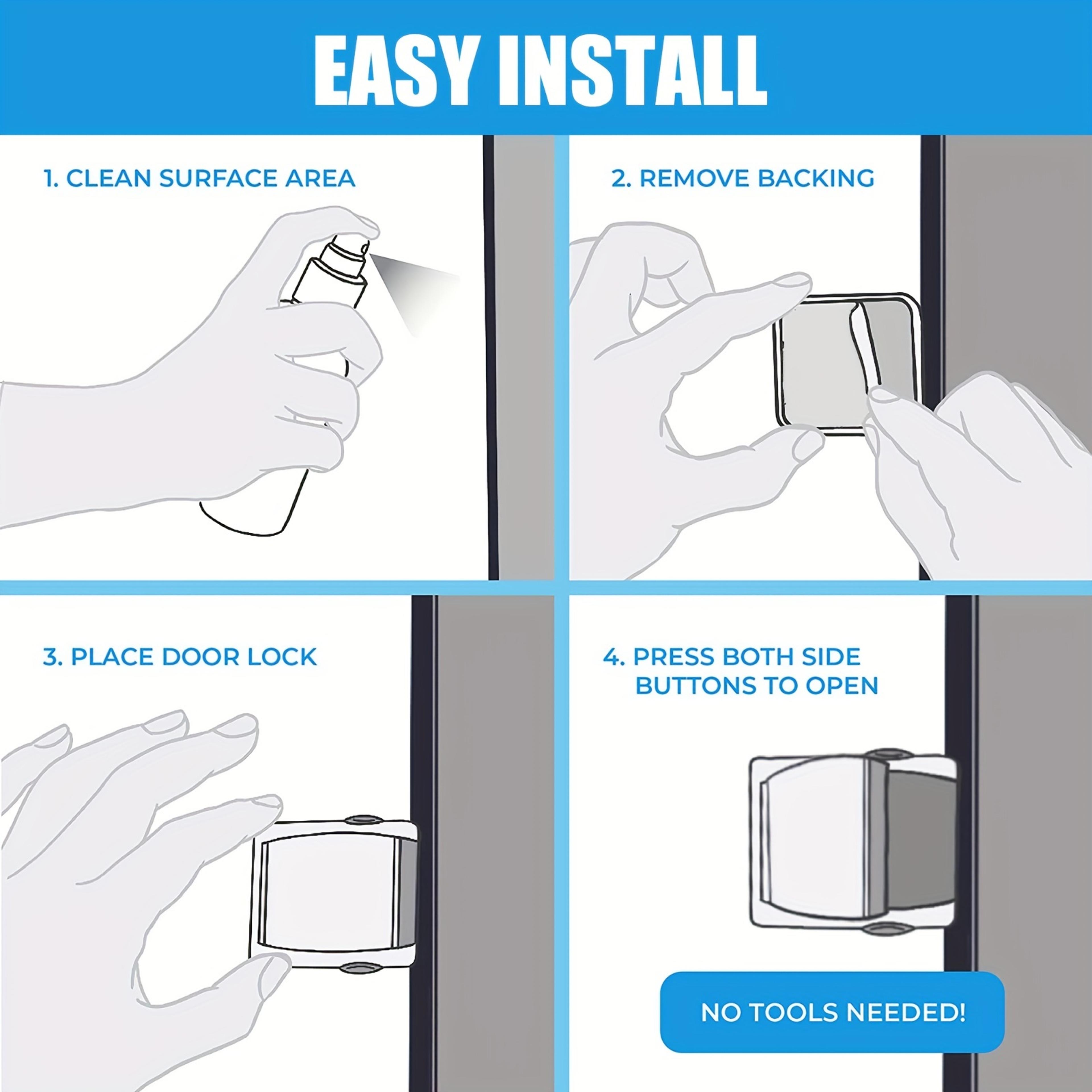 SafeSlide Child Window  Door Lock Child Proof Window Lock For Sliding Doors And Baby Safety 4