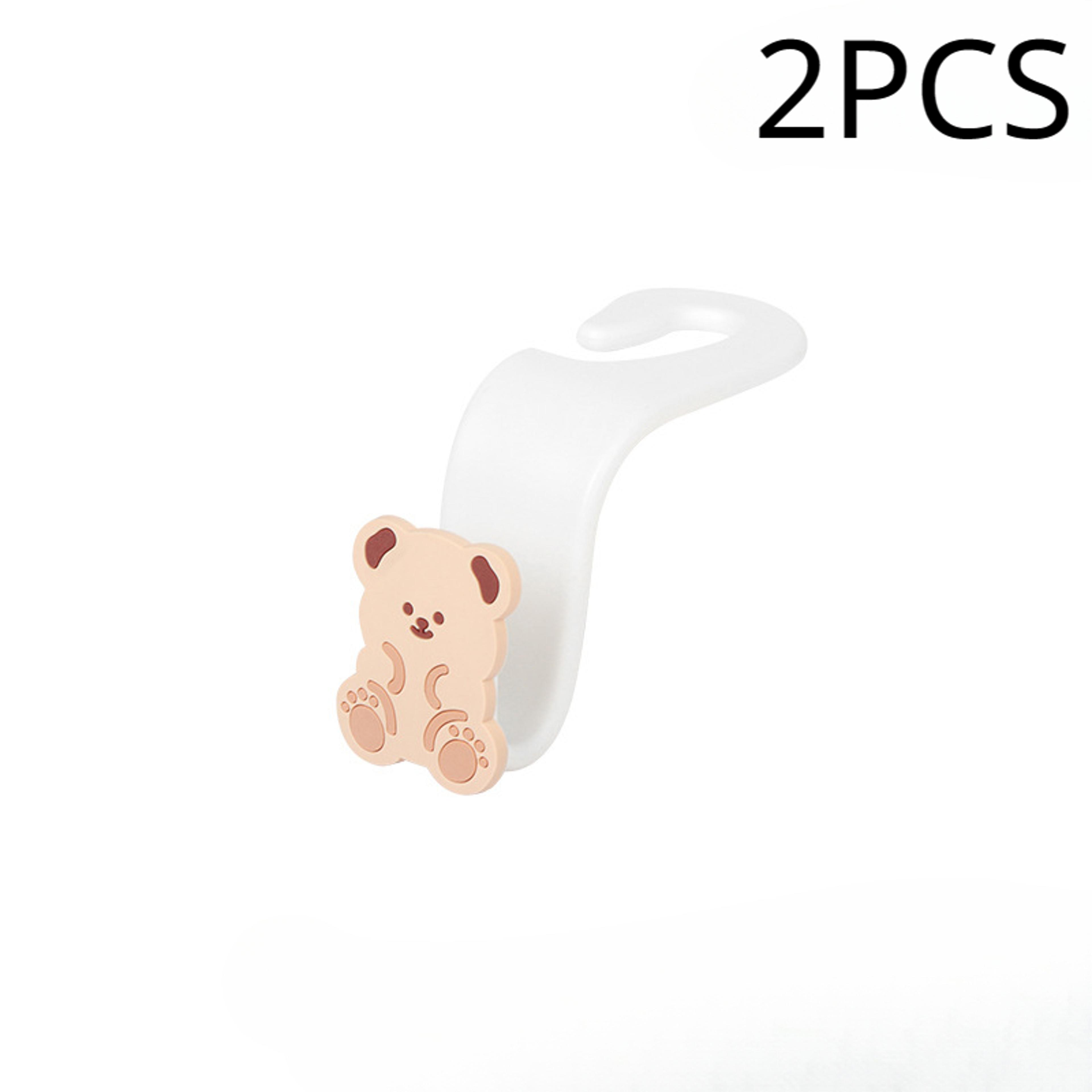 Cute Bear  Bunny Car Headrest Hooks For Bags And Purses Universal Back Seat Organizer 8