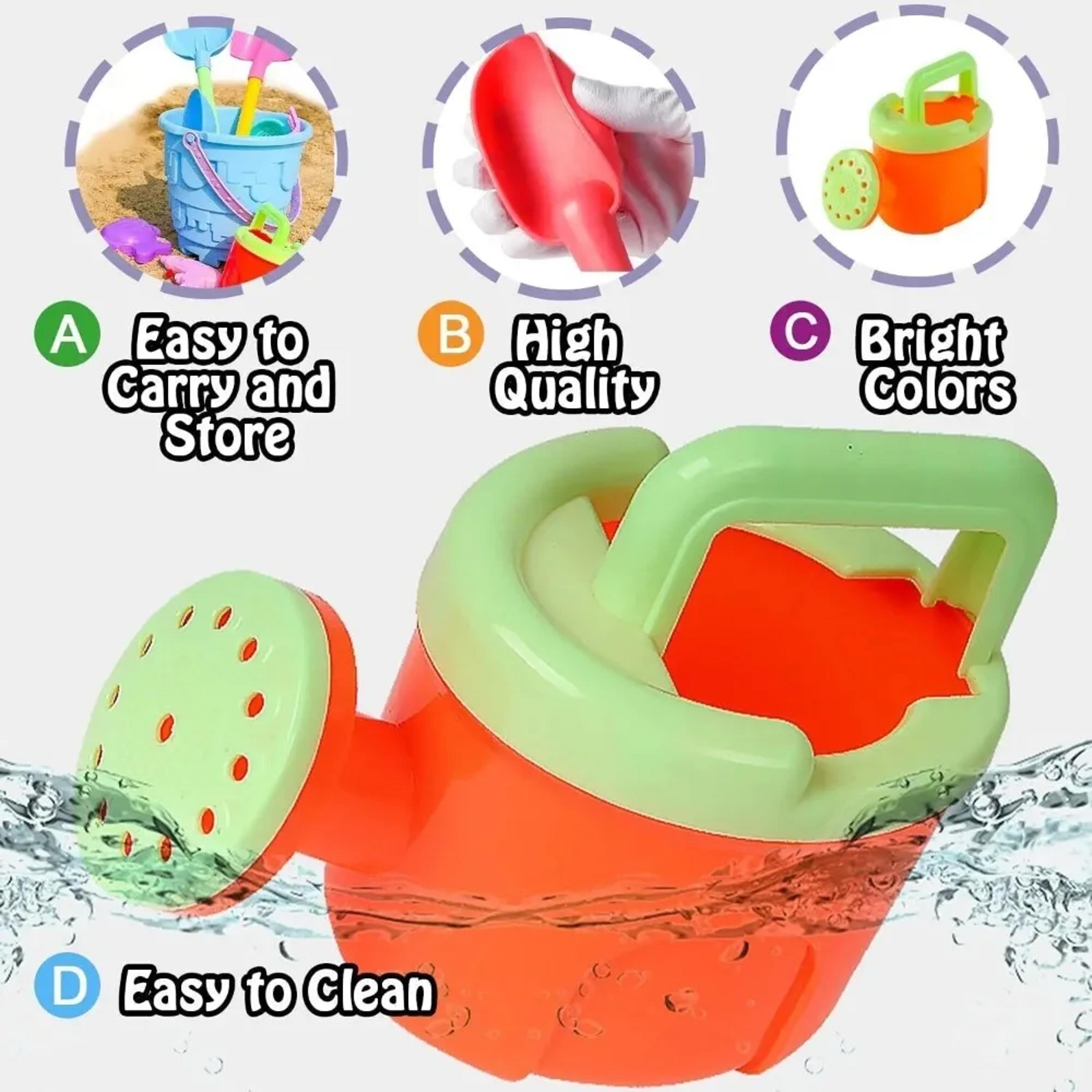 Kids Beach Sandcastle Toy Set With Bucket Shovels  Animal Molds For Toddlers 2