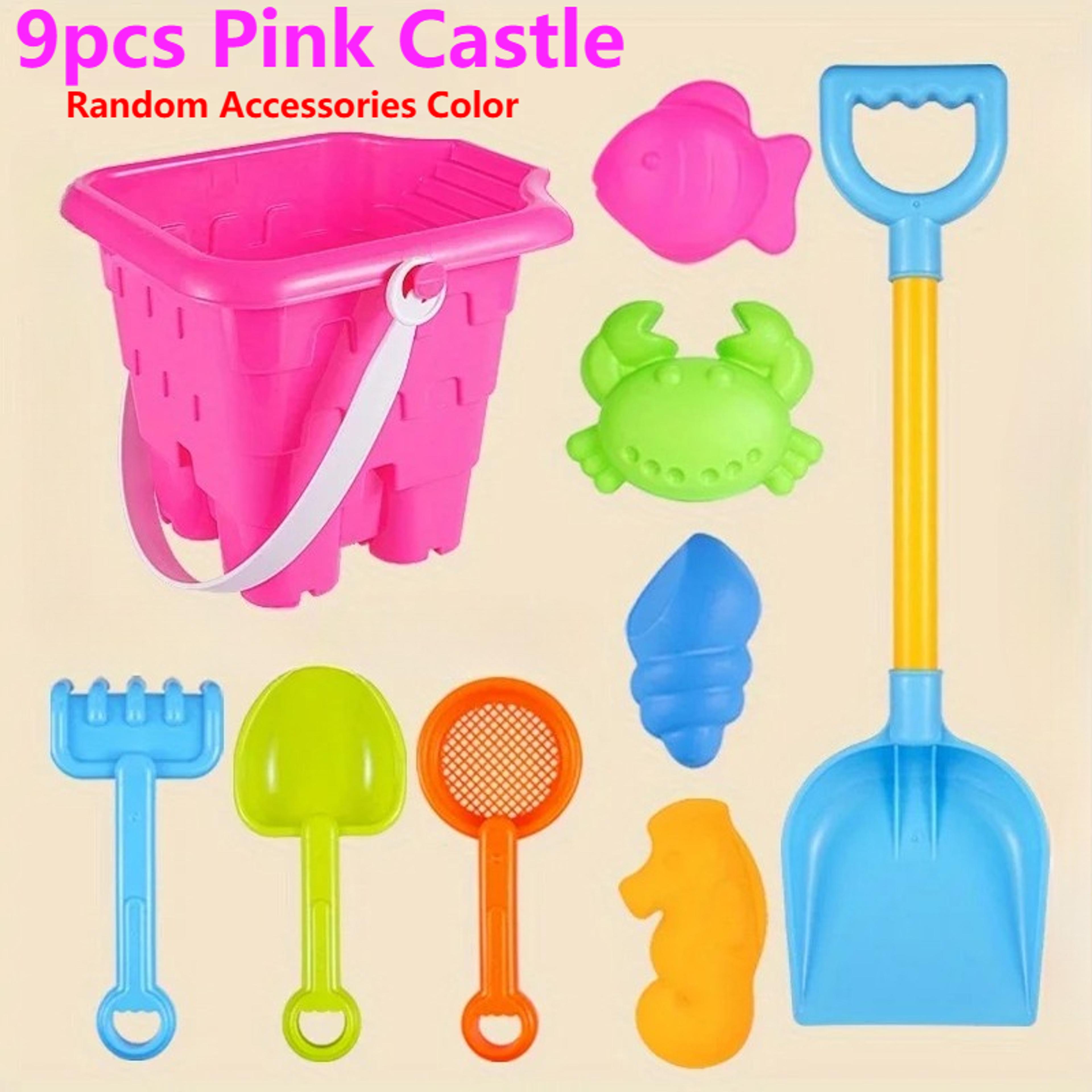 Kids Beach Sandcastle Toy Set With Bucket Shovels  Animal Molds For Toddlers 6