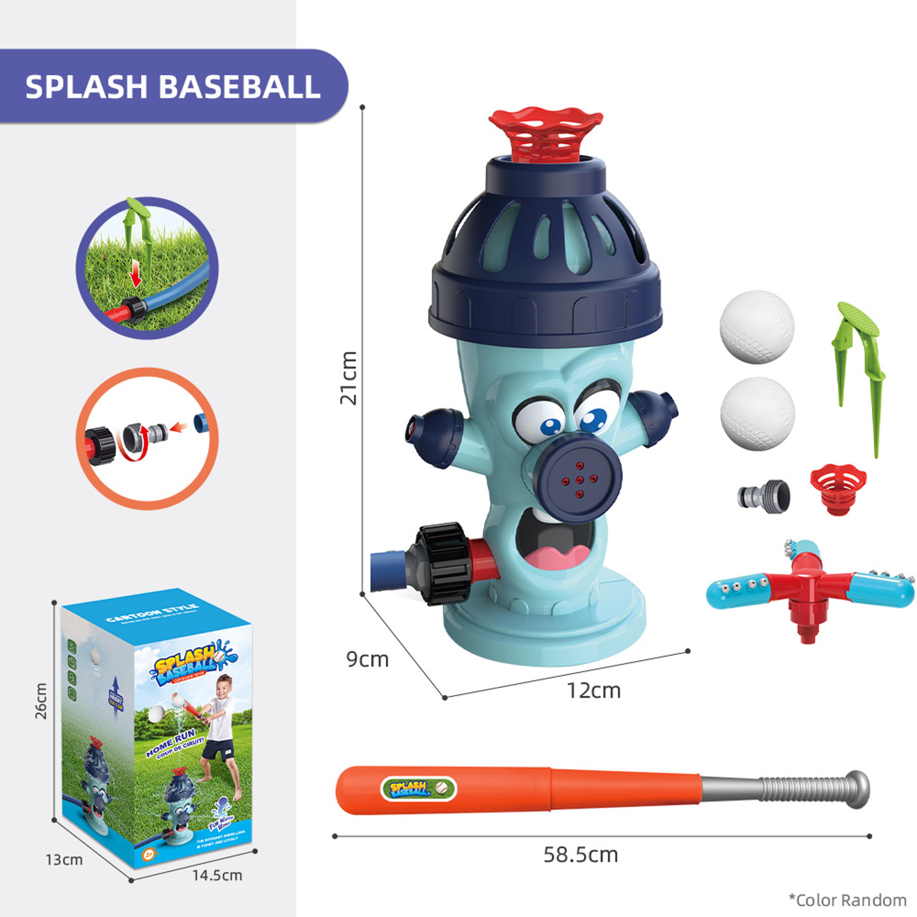 Snail Splash Baseball Sprinkler Toy For Kids With Rotating Water Spray 6