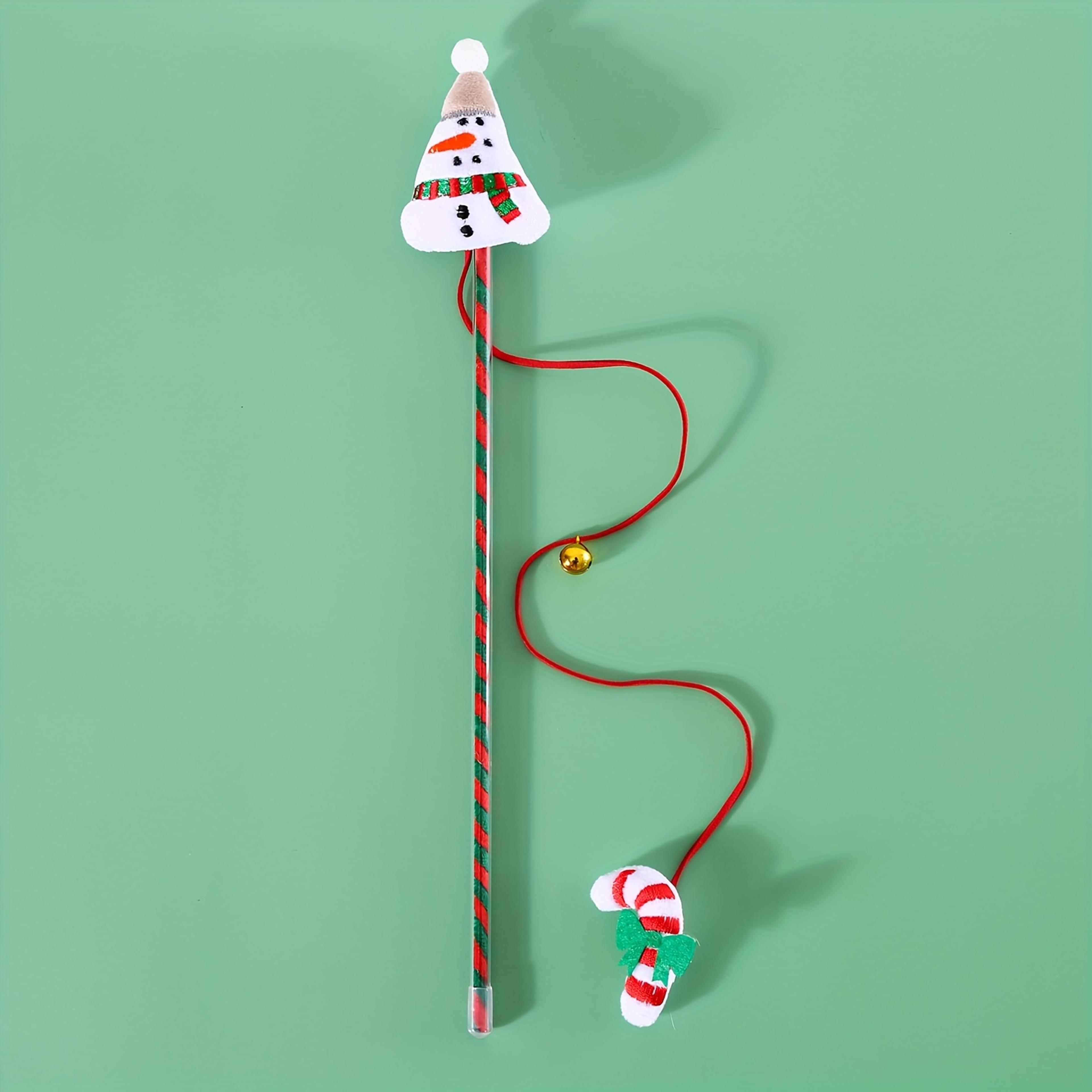 Christmas Interactive Cat Wand Toy With Bell For Indoor Cats And Kittens 3