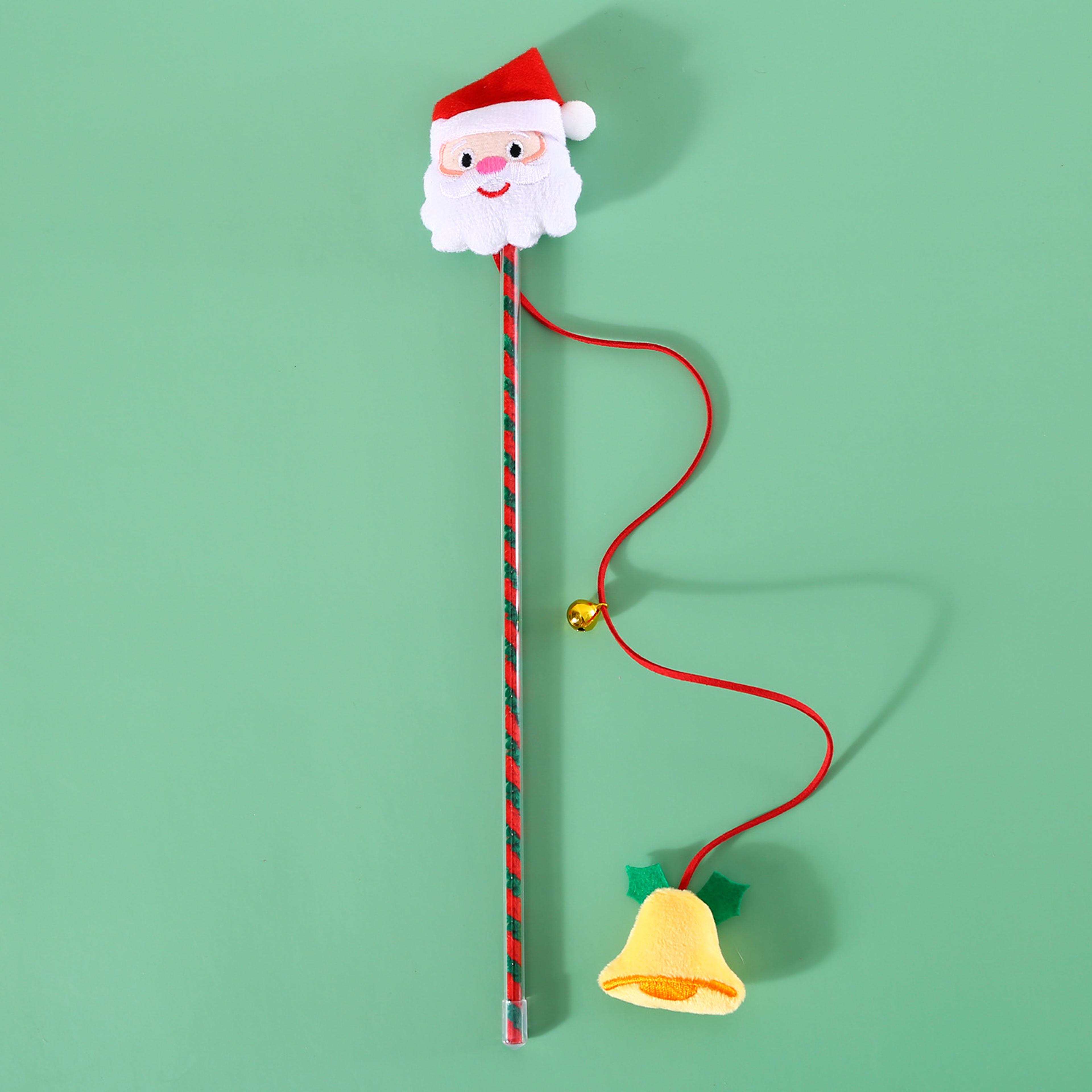 Christmas Interactive Cat Wand Toy With Bell For Indoor Cats And Kittens 9