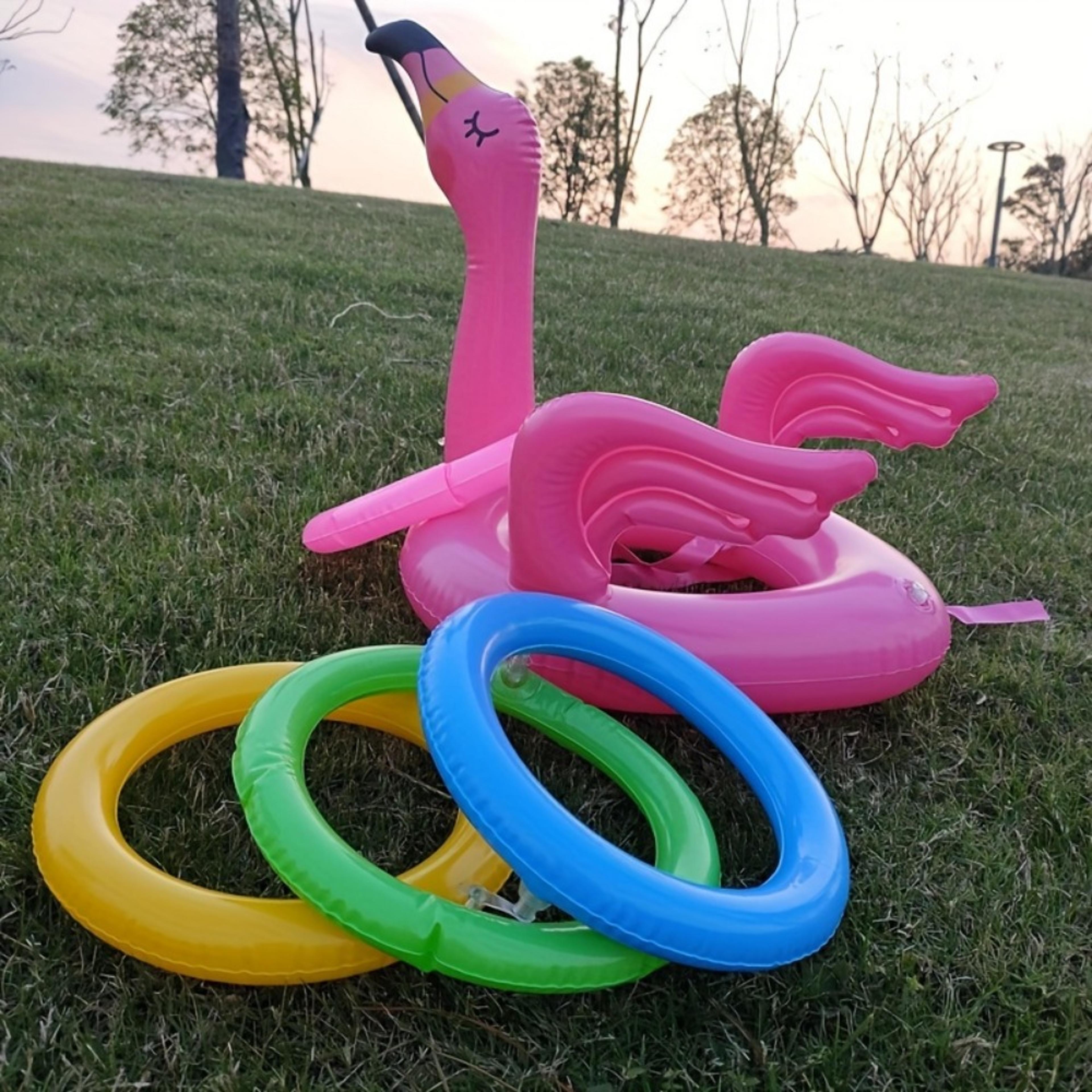 Flamingo Ring Toss Pool Game Set For Kids And Family Parties 3