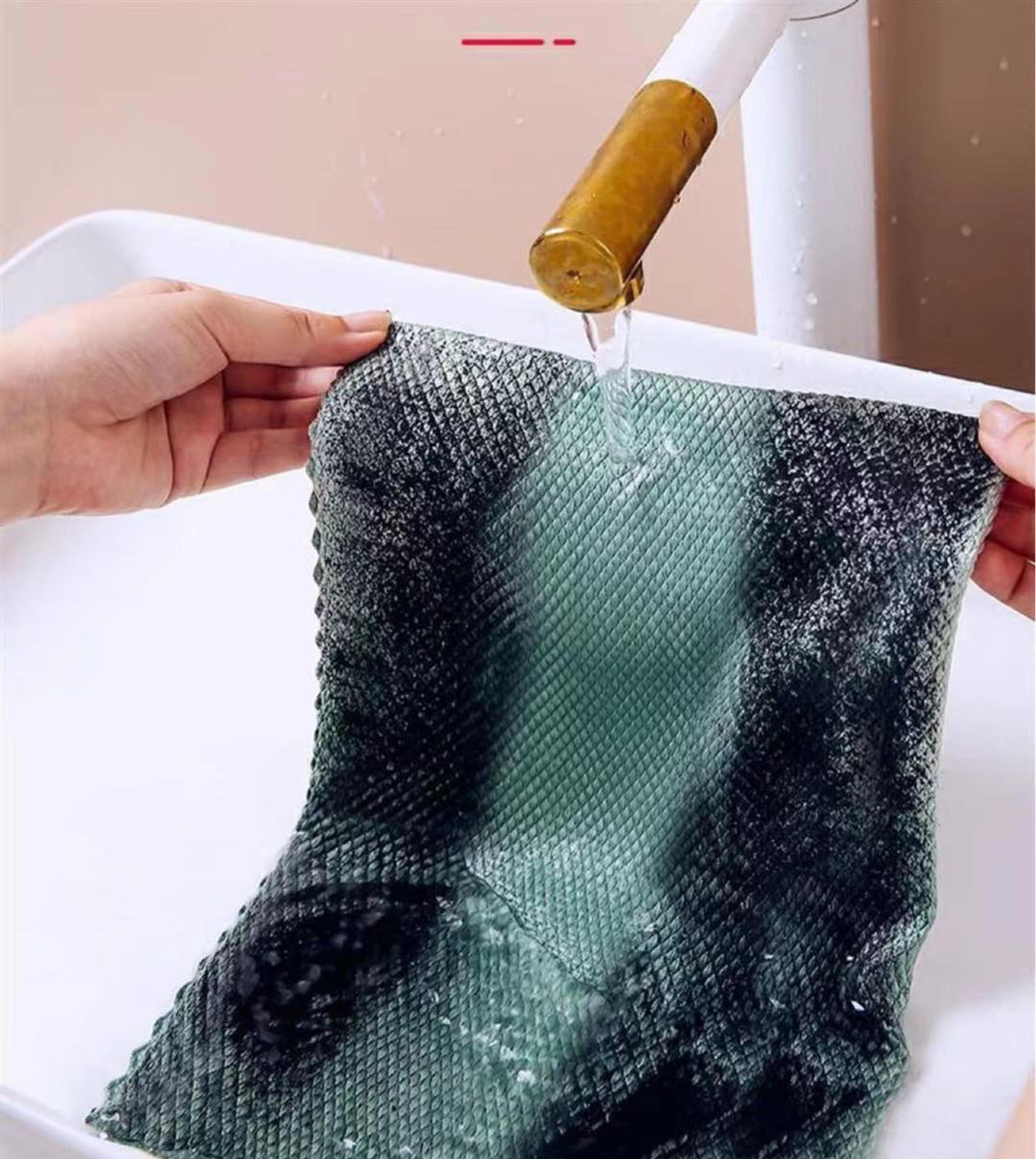 Ultra Absorbent Microfiber Dish Cloth Set For Kitchen  Glass Cleaning 3