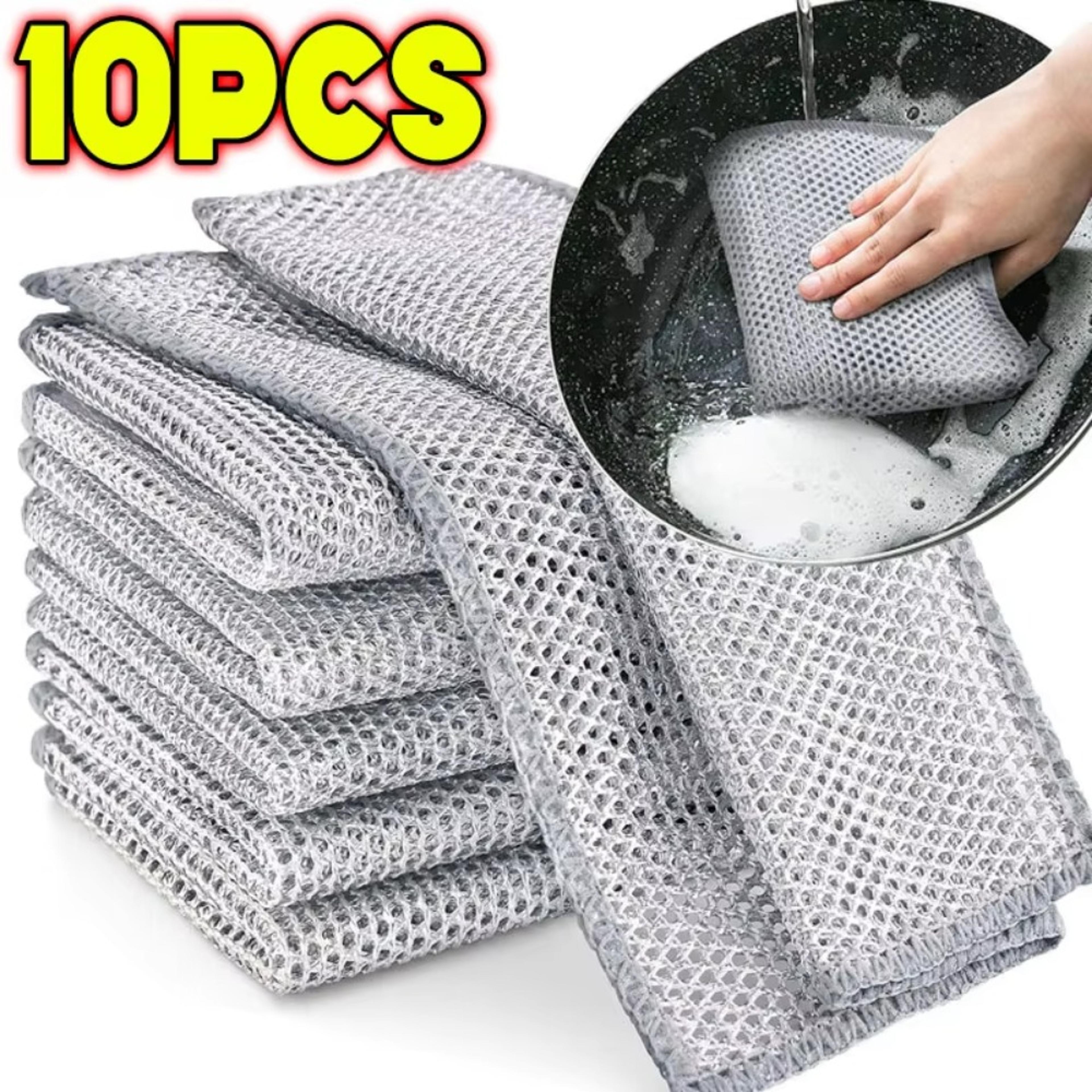 Heavy Duty Steel Wire Dish Cloth Set For Kitchen Pots Pans And Grease Cleaning 6
