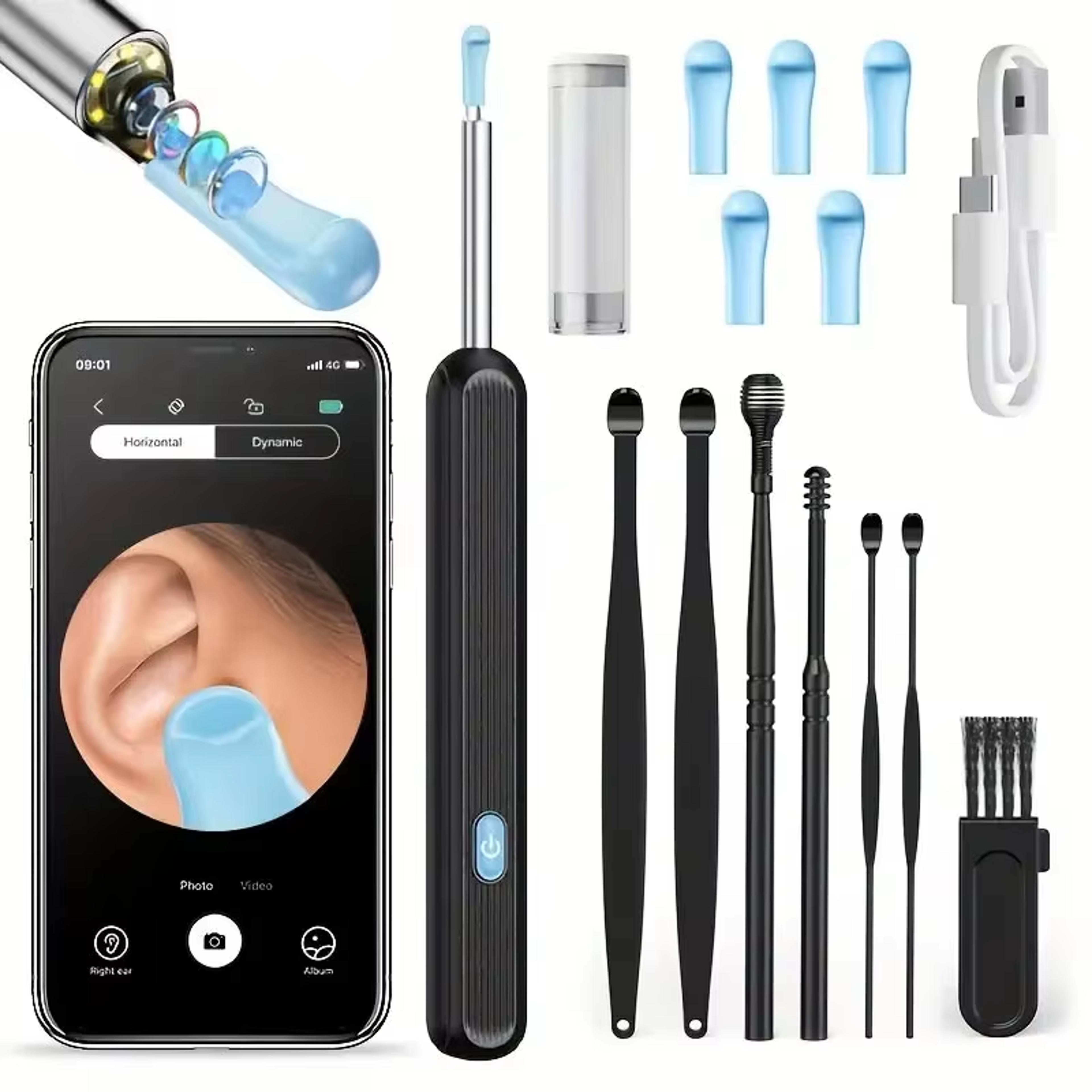 hd visual ear wax cleaner camera otoscope for safe ear cleaning