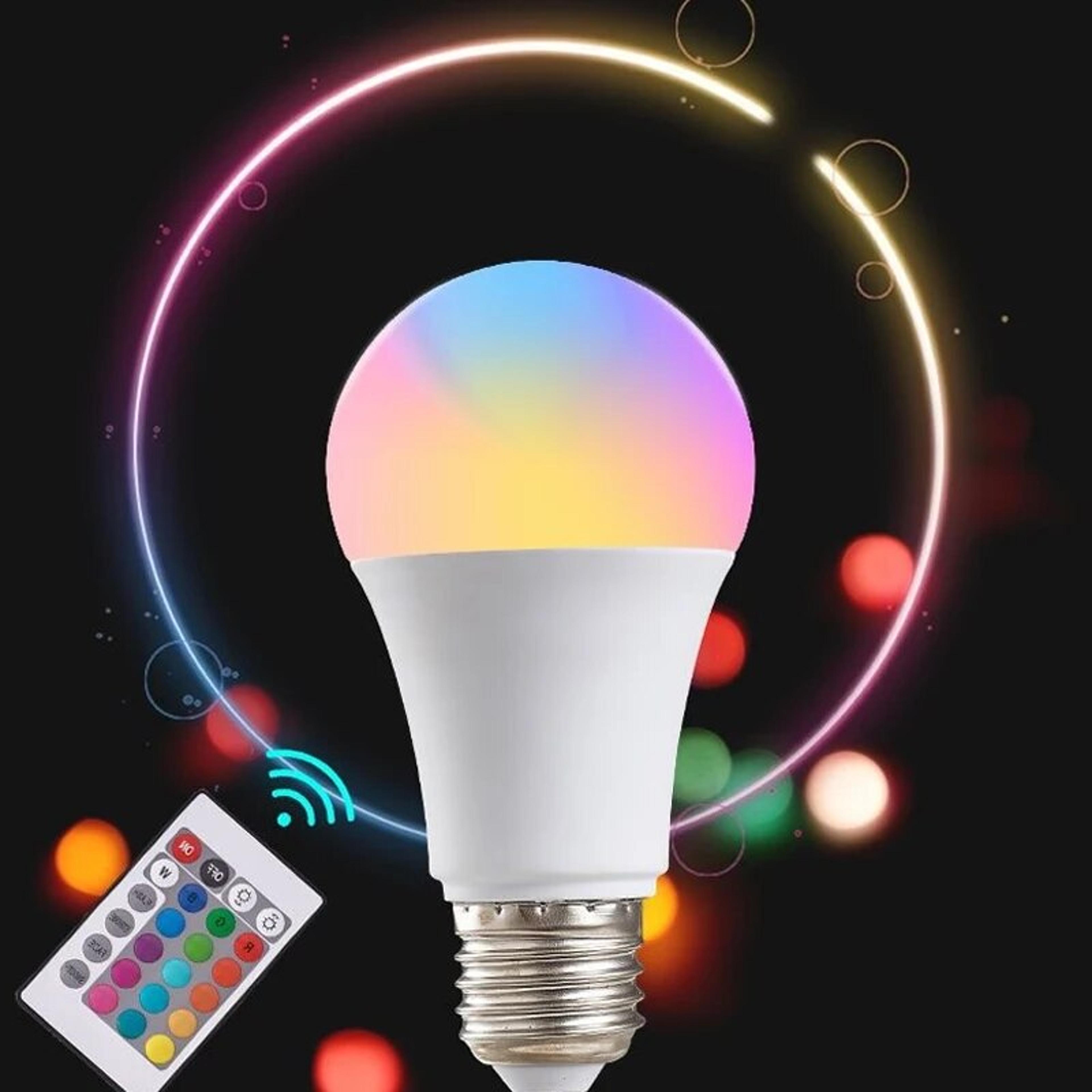 RGB Color Changing LED Bulb With Remote Control Colors Dimmable Mood Light 2