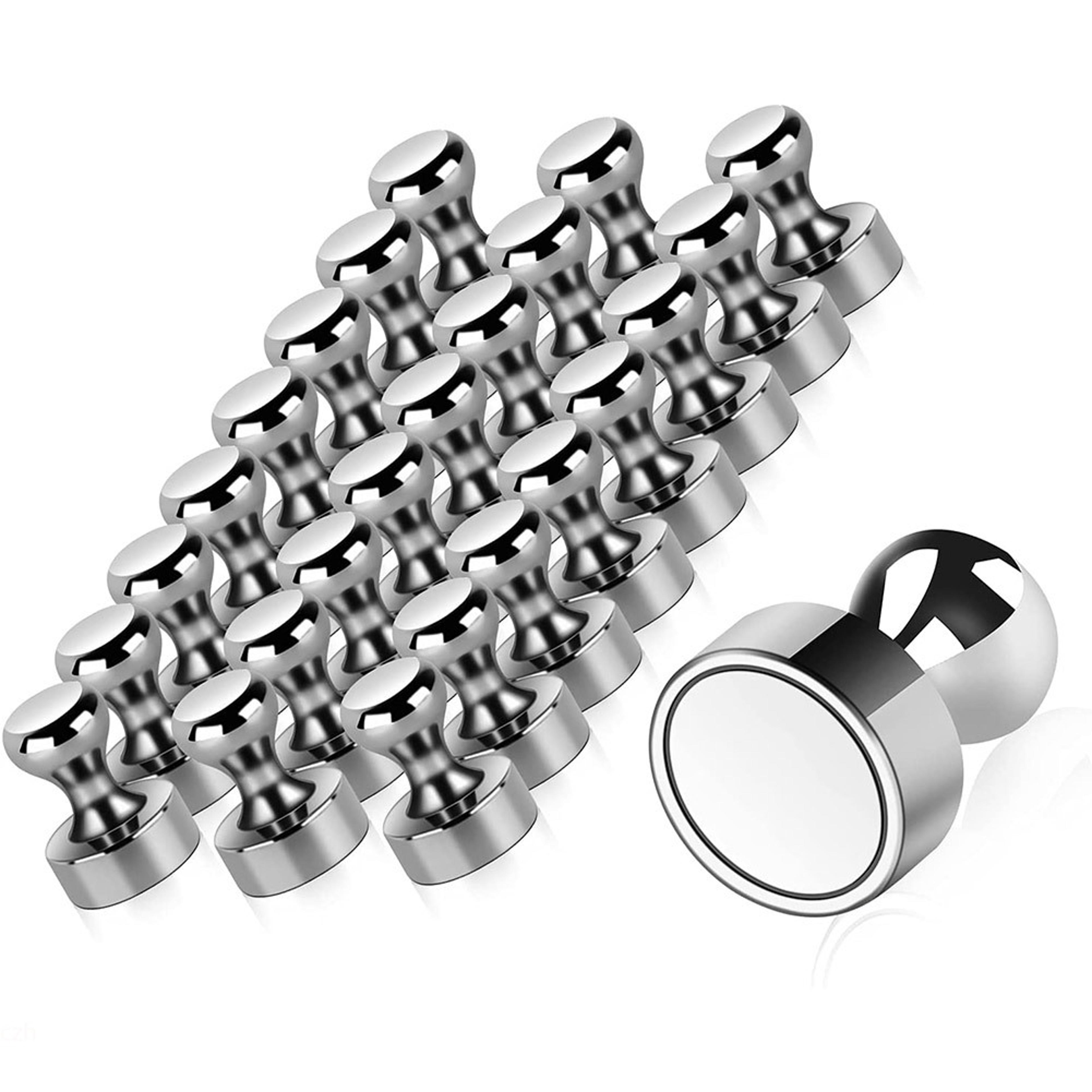 stronghold neodymium magnets pin set heavy duty magnetic push pins for fridge, office & whiteboard