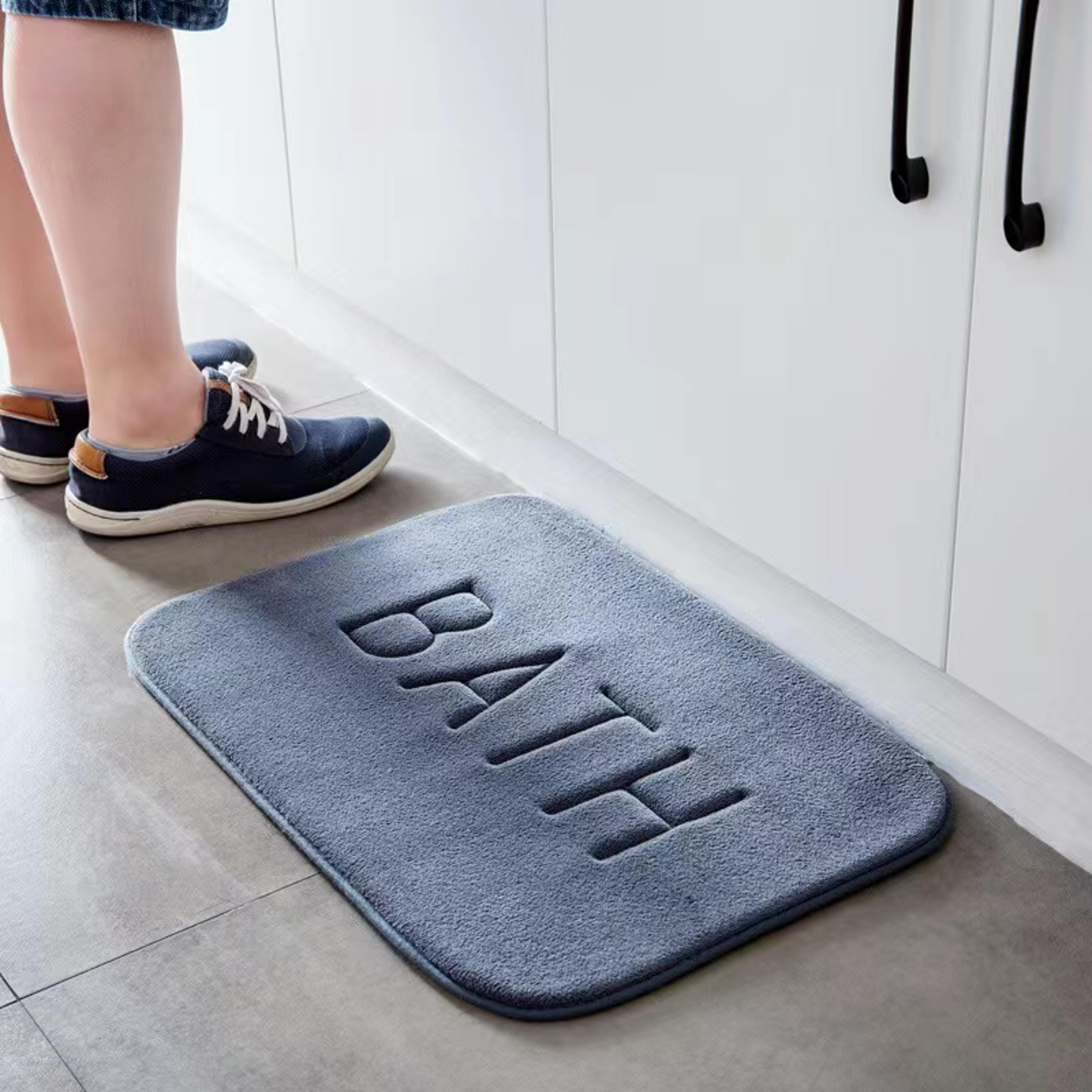 CloudSoft Memory Foam Bath Mat Super Absorbent Bath Mat With Non Slip Backing For Bathroom  Kitchen 0