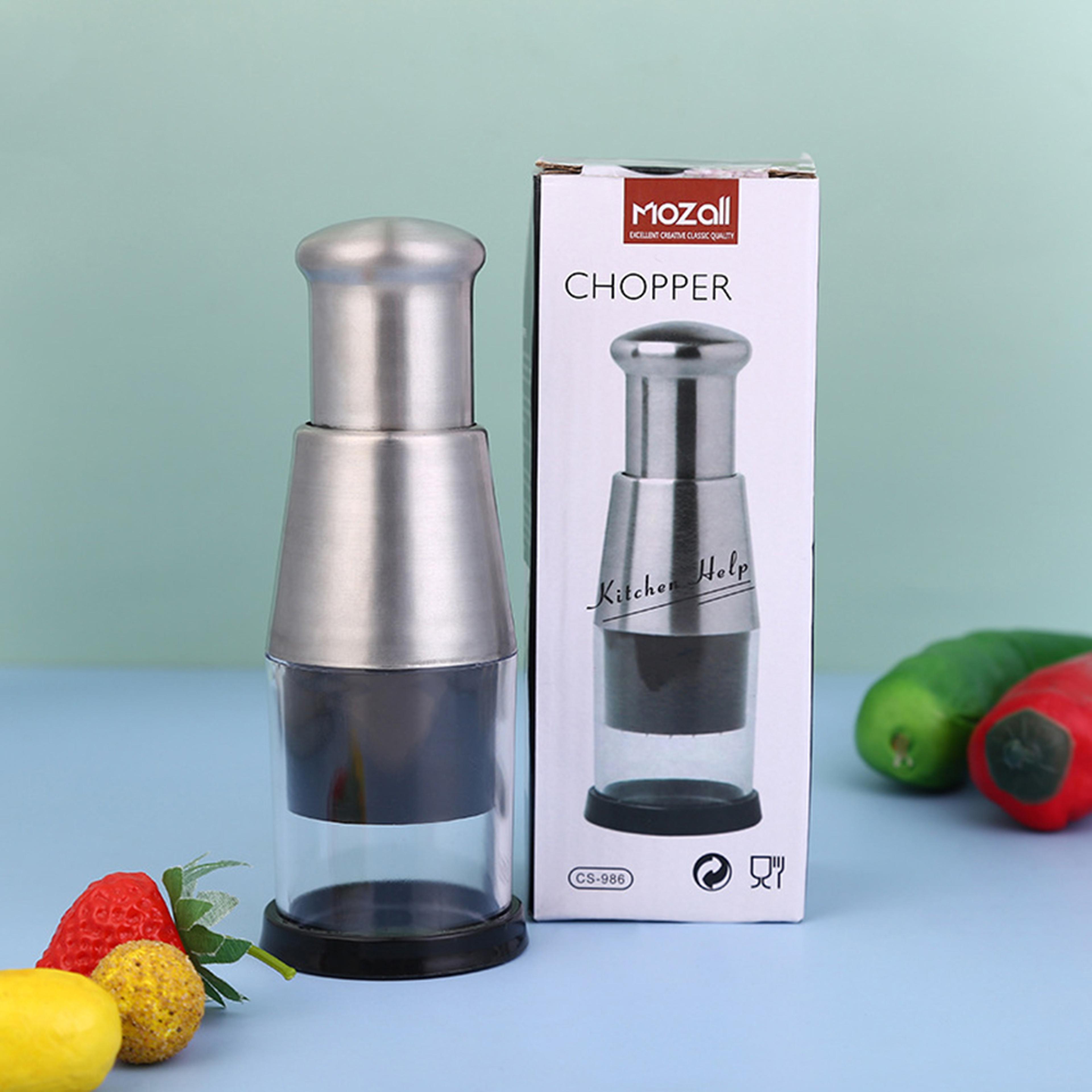 QuickSlice Stainless Steel Manual Food Chopper For Garlic Herbs Nuts  Vegetables 5