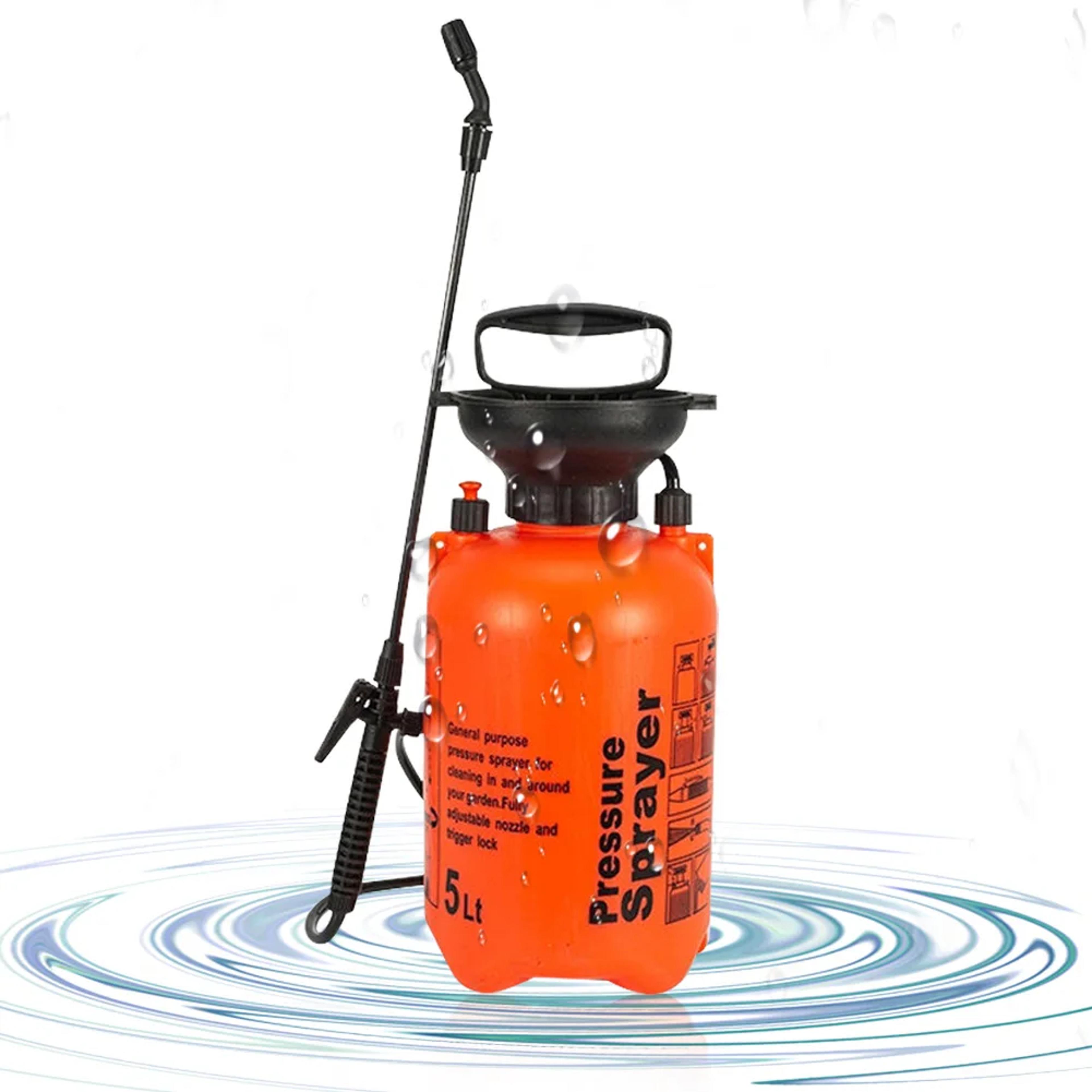 garden pressure sprayer with adjustable strap for plant care and lawn irrigation